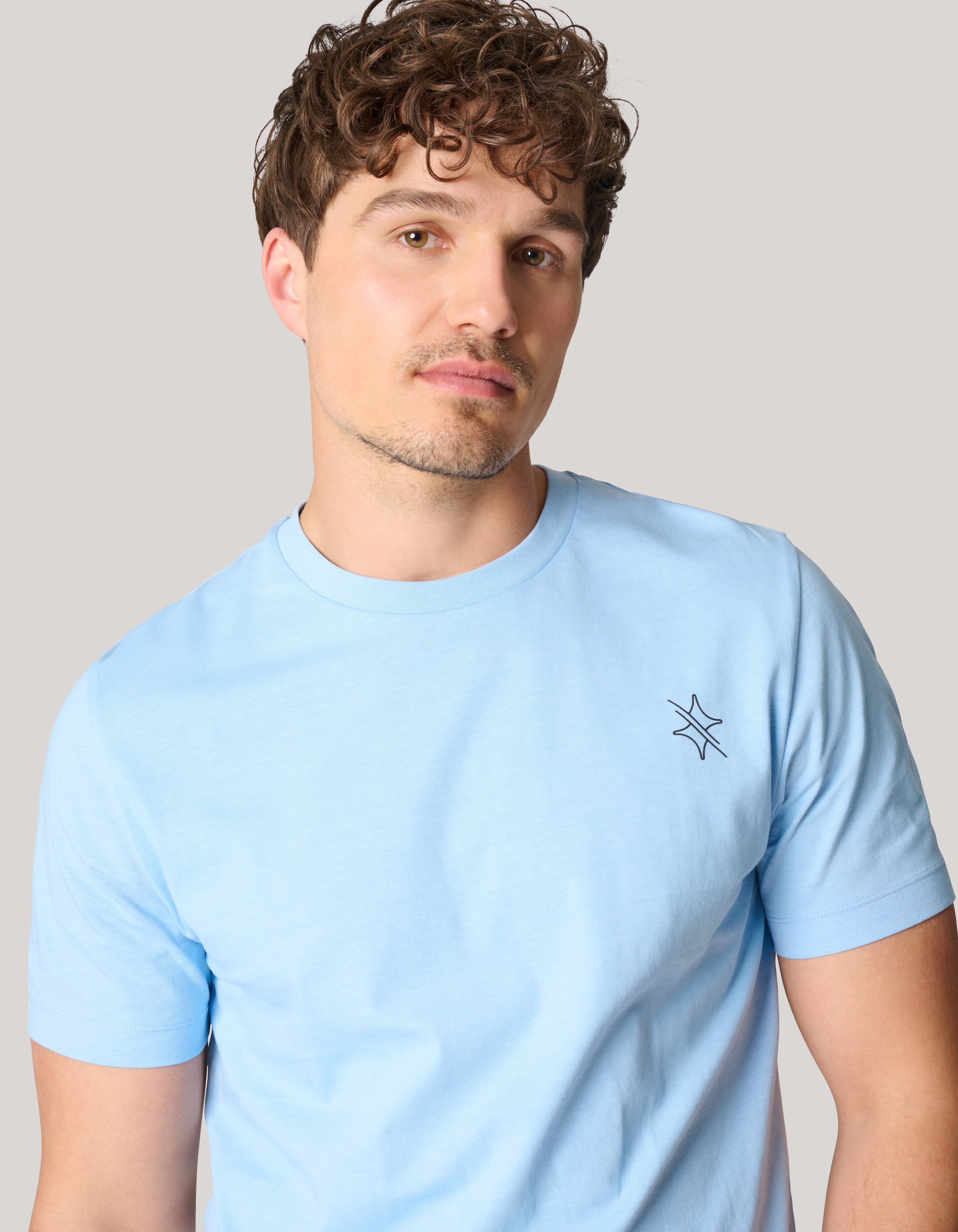 Sparkle Logo T-shirt Lichtblauw SHOEBY MEN