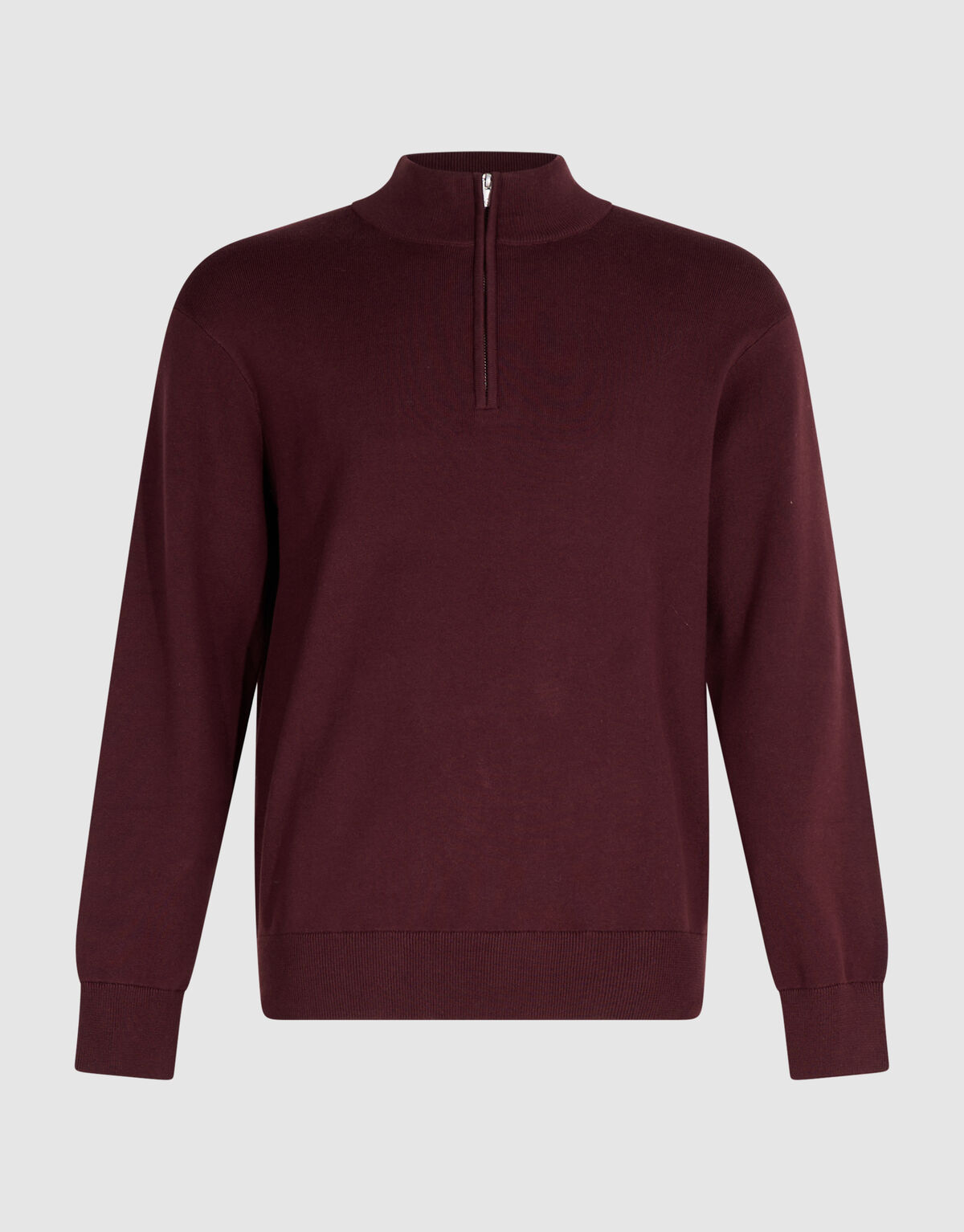 Turtle Half Zip Trui Donkerrood SHOEBY MEN