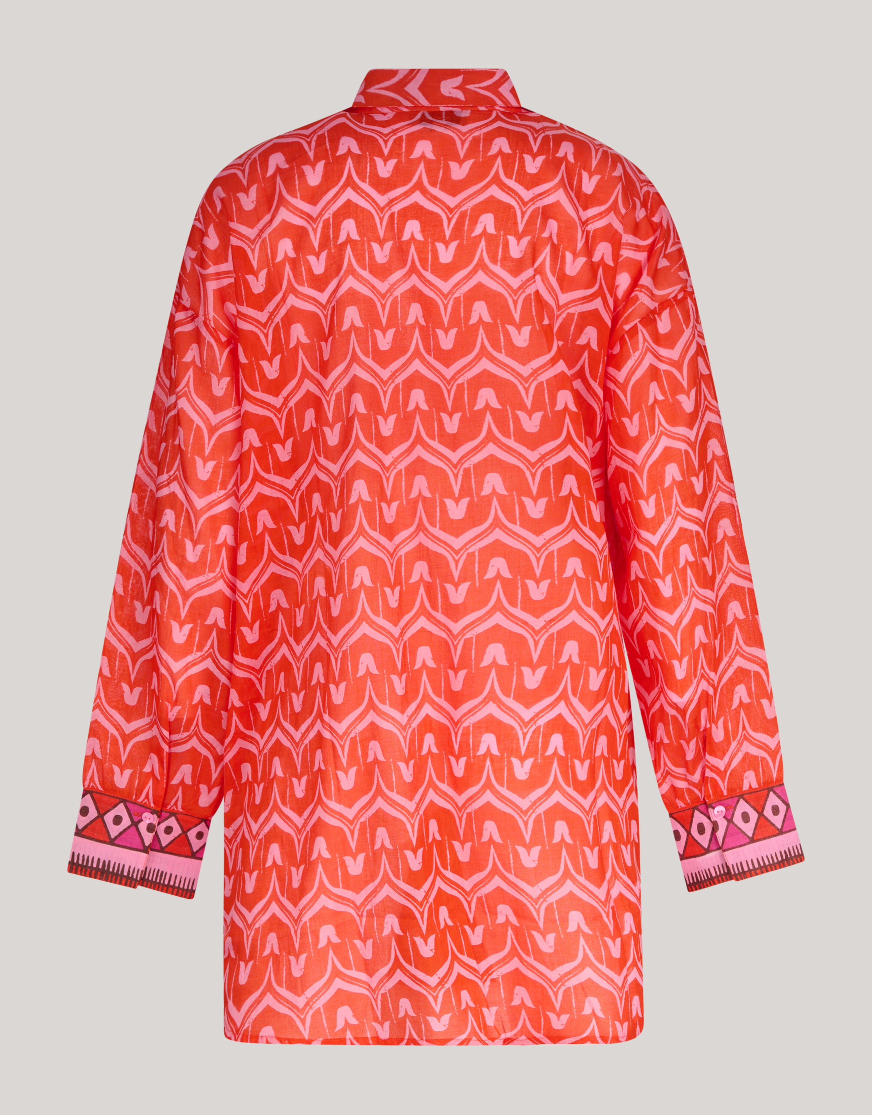 Printed Beach Blouse Rood SHOEBY WOMEN
