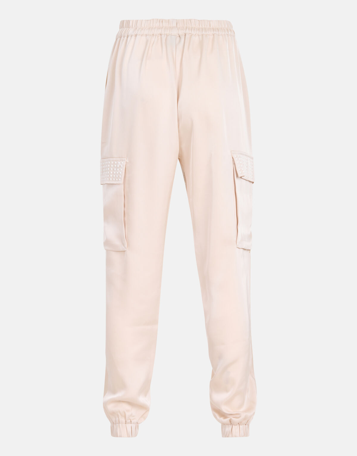 Satijnen Cargo Broek Gebroken Wit SHOEBY WOMEN