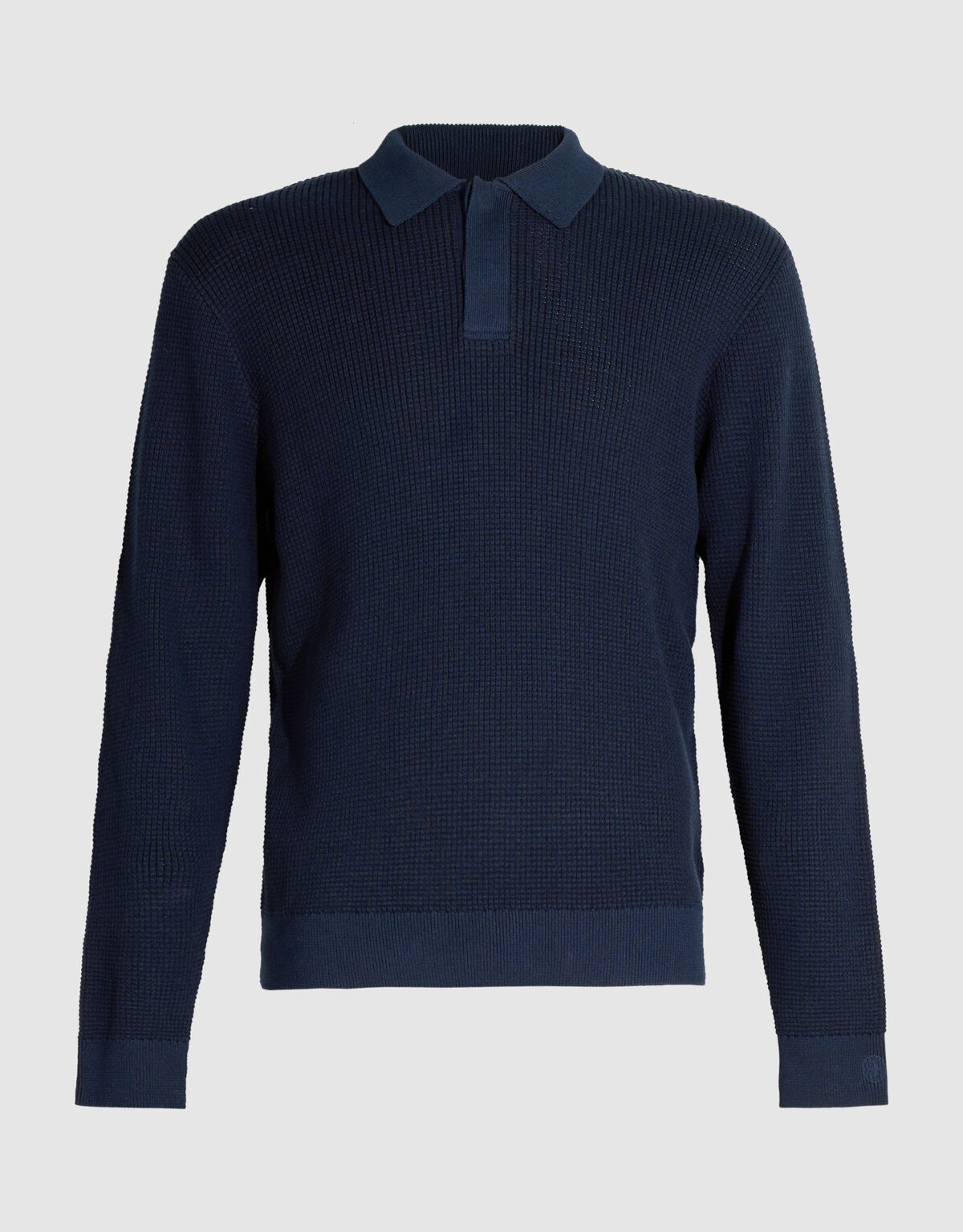 Gebreide Polo Met Knopen Donkerblauw SHOEBY MEN
