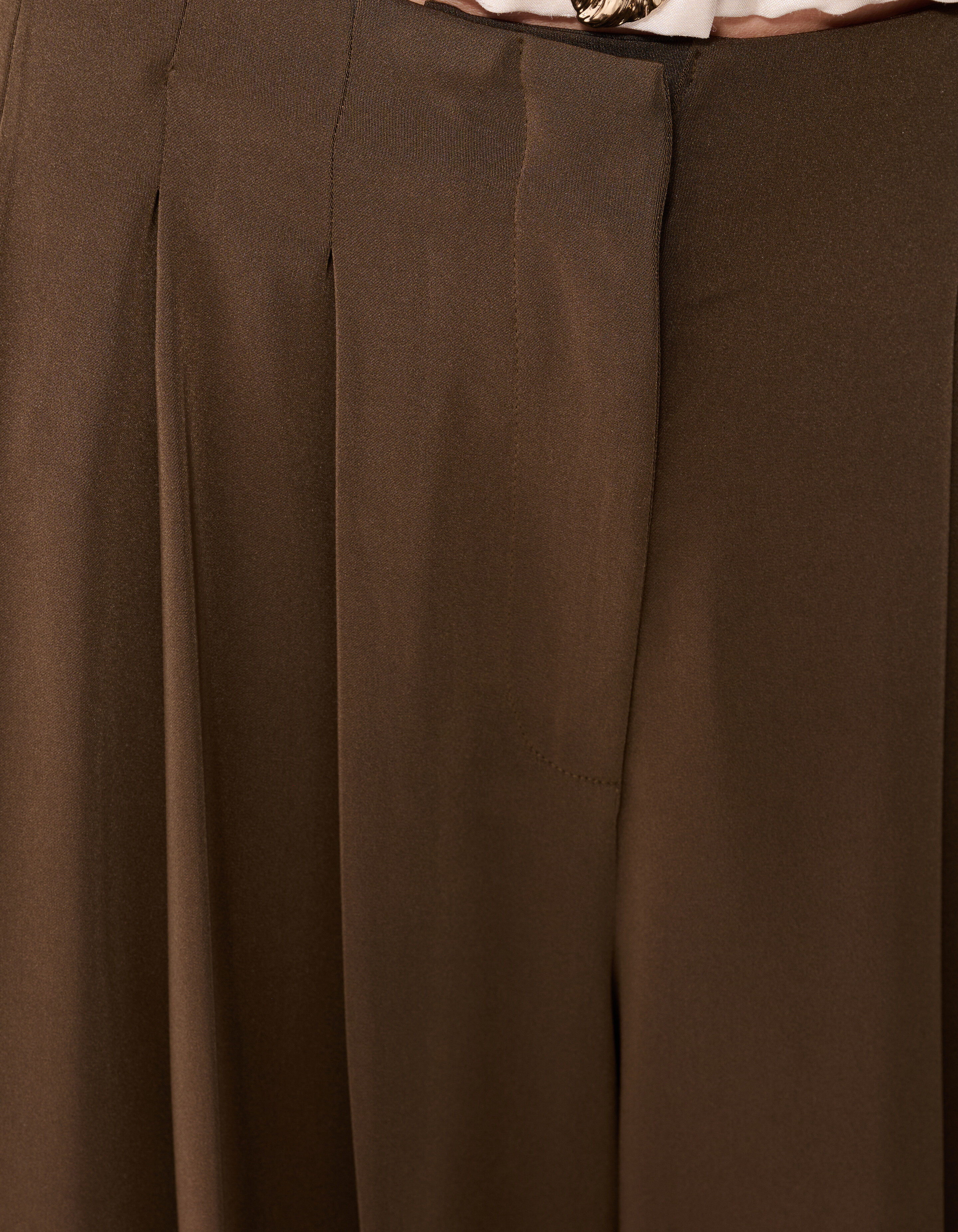 Pleated Loose Fit Broek Bruin By Fred SHOEBY WOMEN