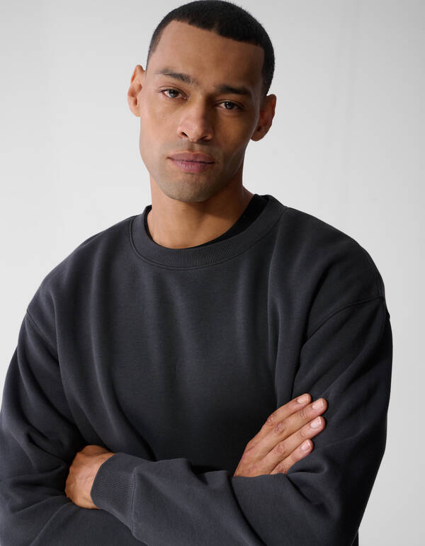 Crewneck Trui Donkergrijs SHOEBY MEN