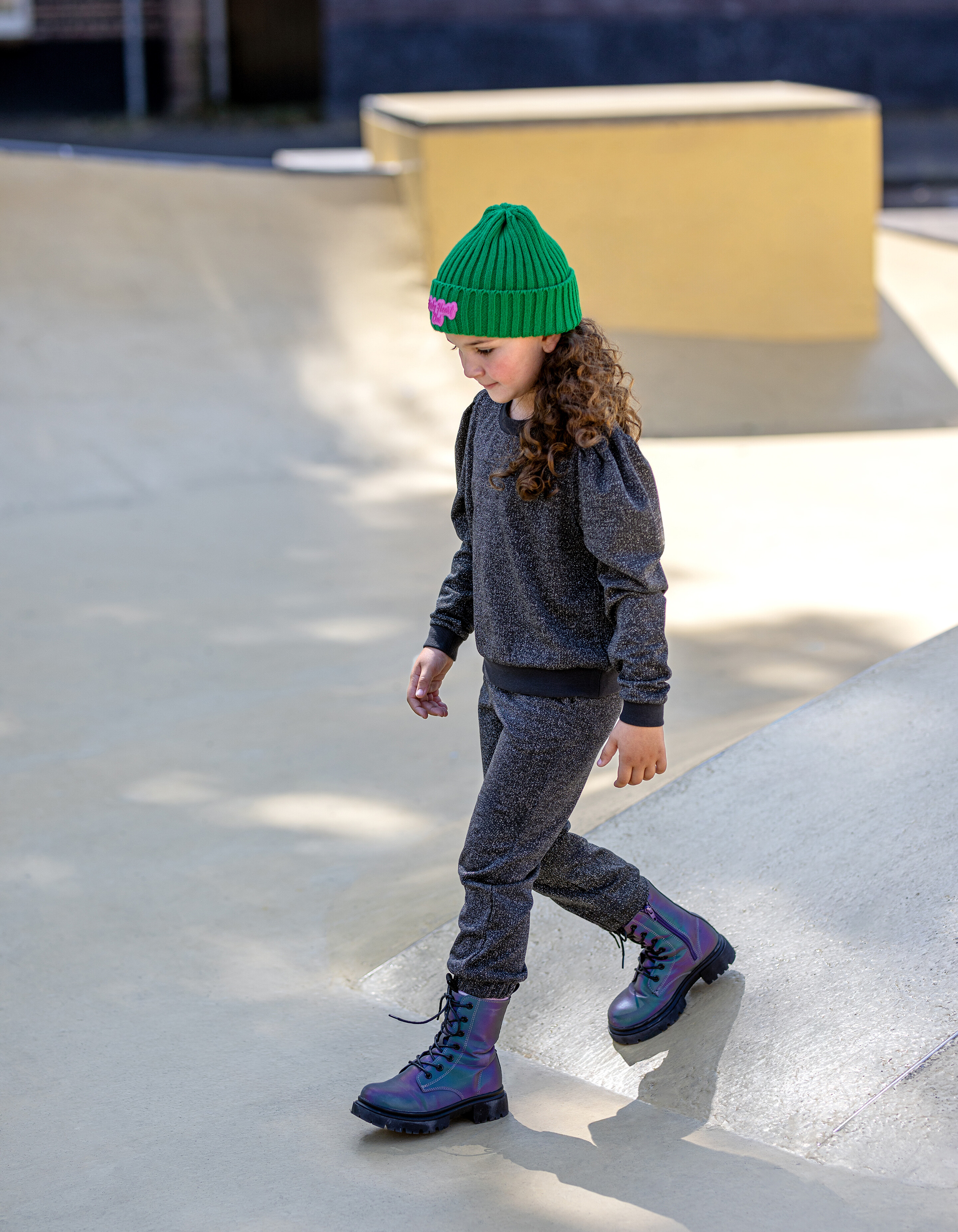 Glitter Sweater Donkergrijs SHOEBY GIRLS