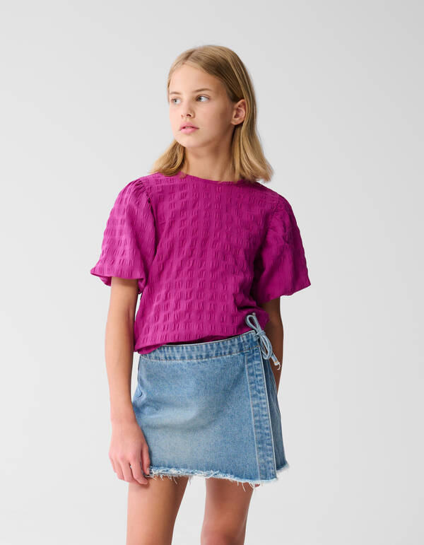 Crinkle Strik Top Roze SHOEBY GIRLS