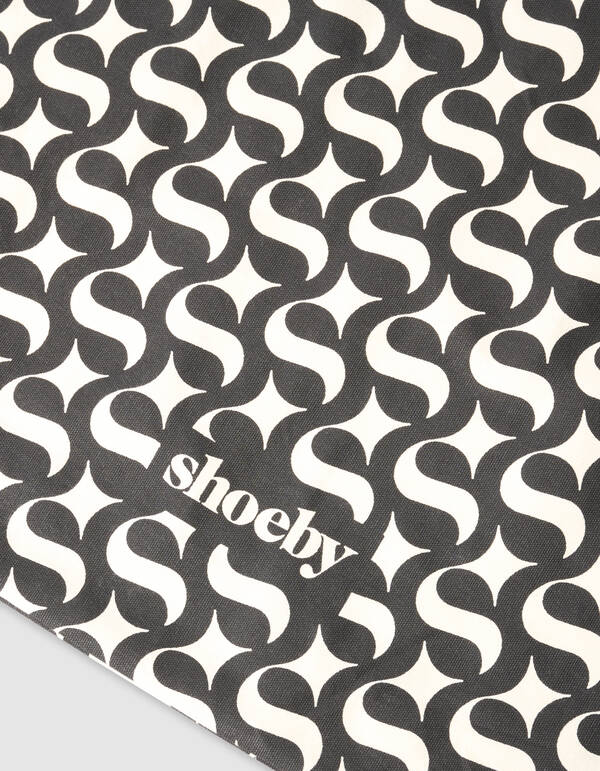 Shoeby Logo Shopper Zwart SHOEBY ACCESSOIRES