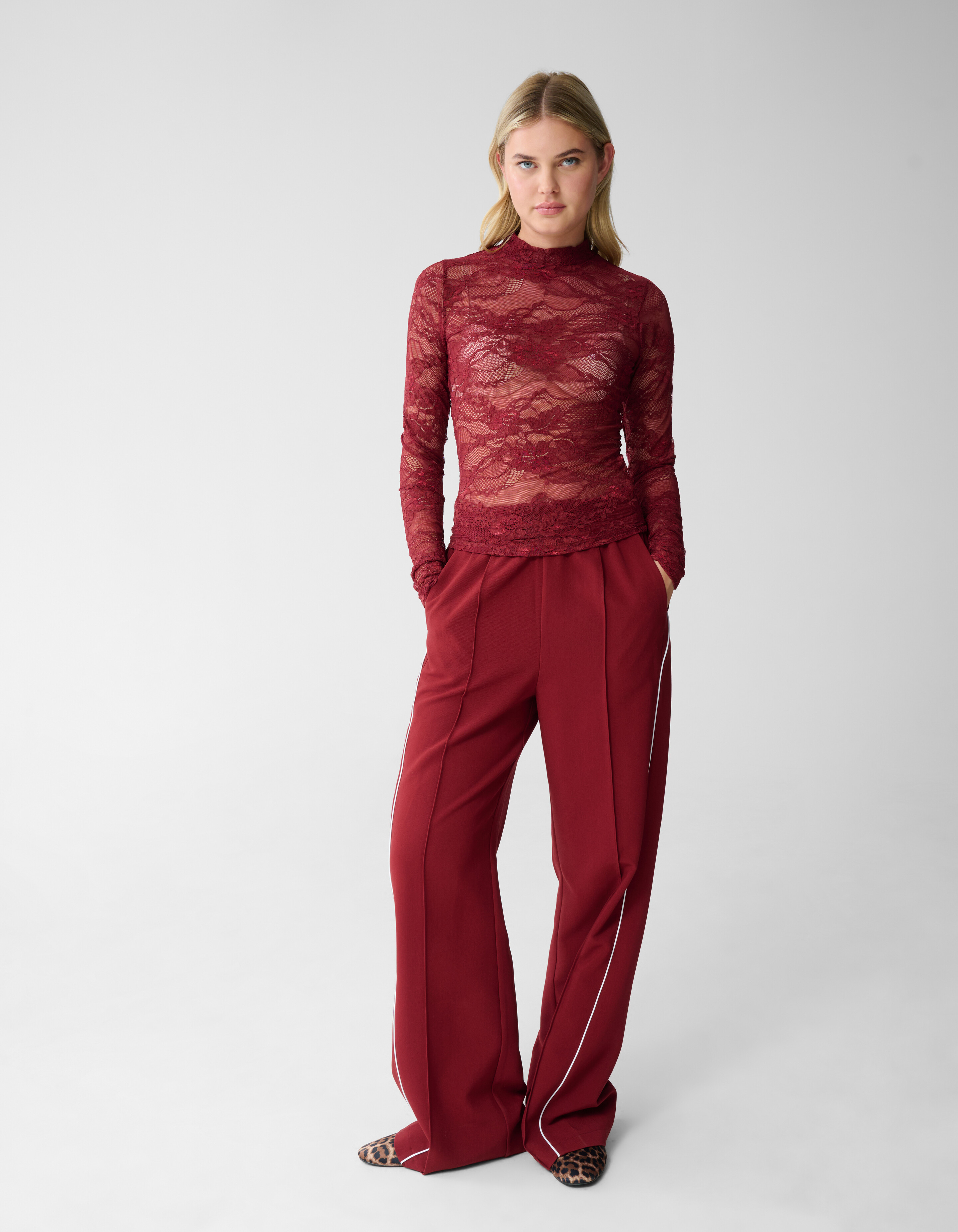 Kanten Top Rood SHOEBY WOMEN