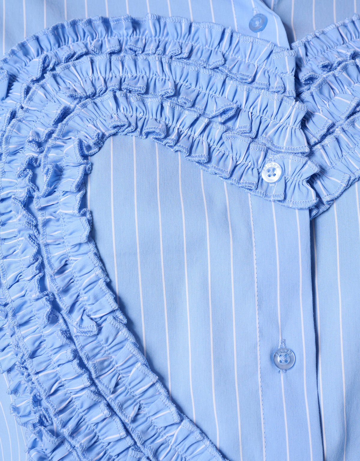 Heart Ruffle Blouse Blauw SHOEBY WOMEN