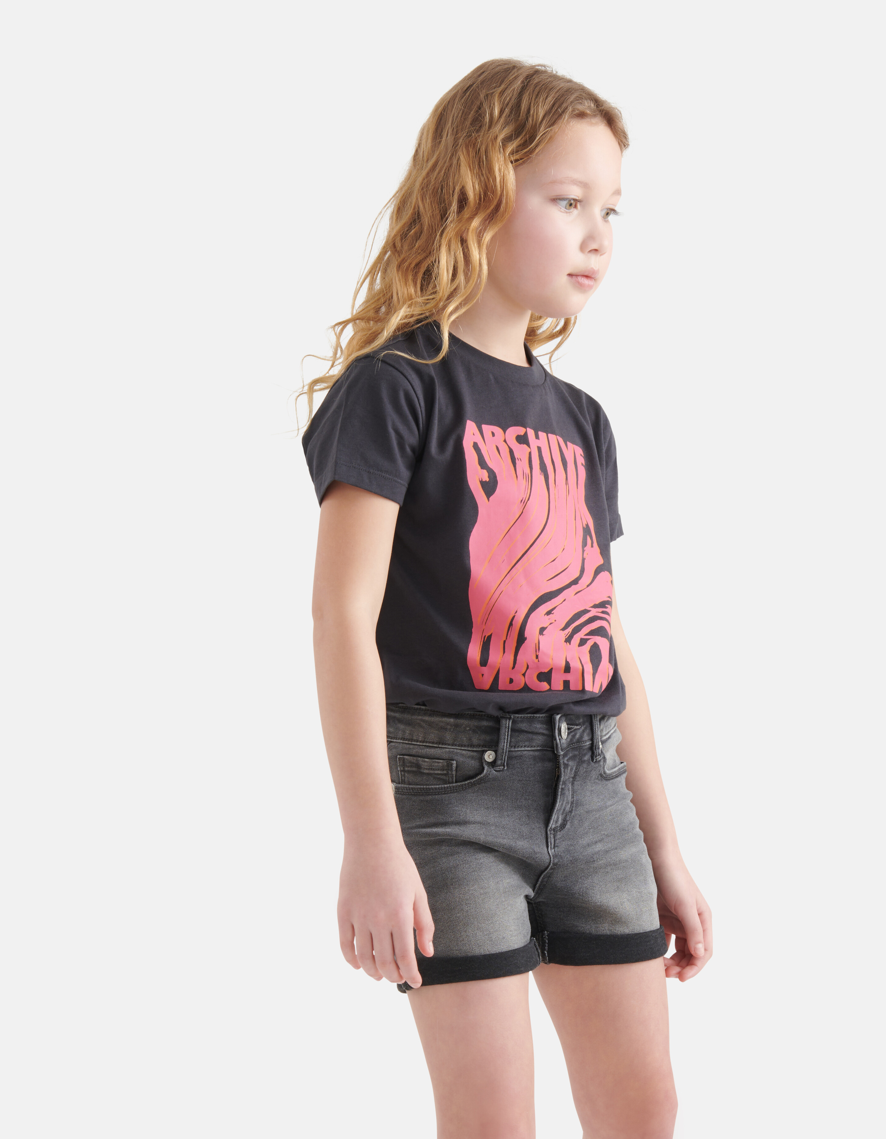 Artwork T-shirt Donkergrijs SHOEBY GIRLS