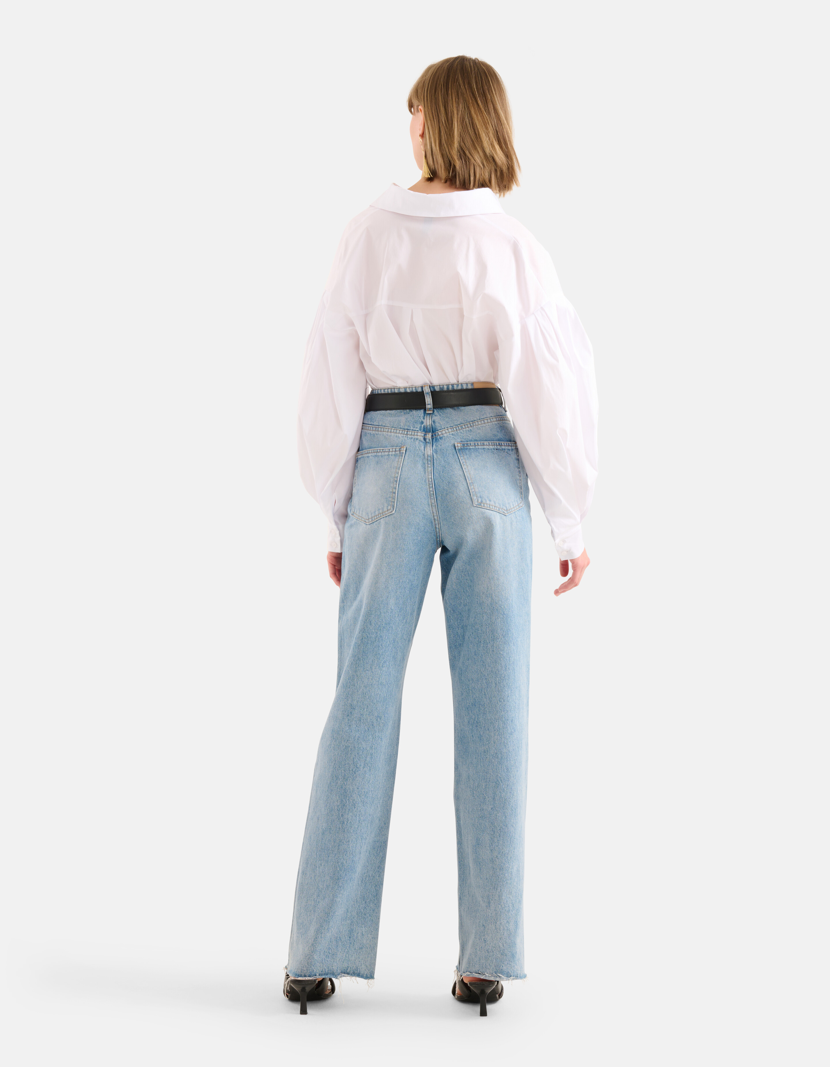 Poplin Blouse Wit SHOEBY WOMEN