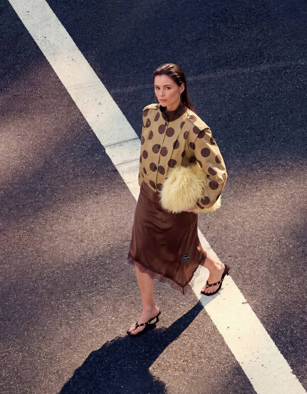 Asymmetrische Kanten Rok Bruin SHOEBY WOMEN