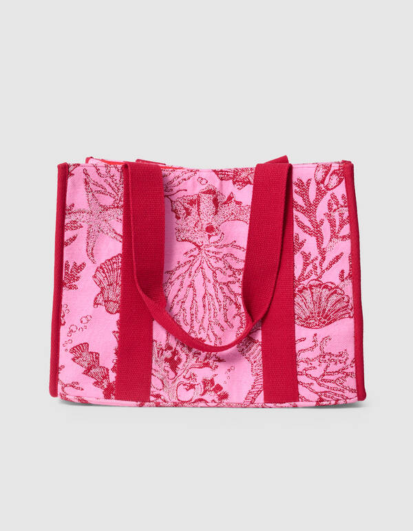 Jacquard Shopper Roze SHOEBY ACCESSOIRES