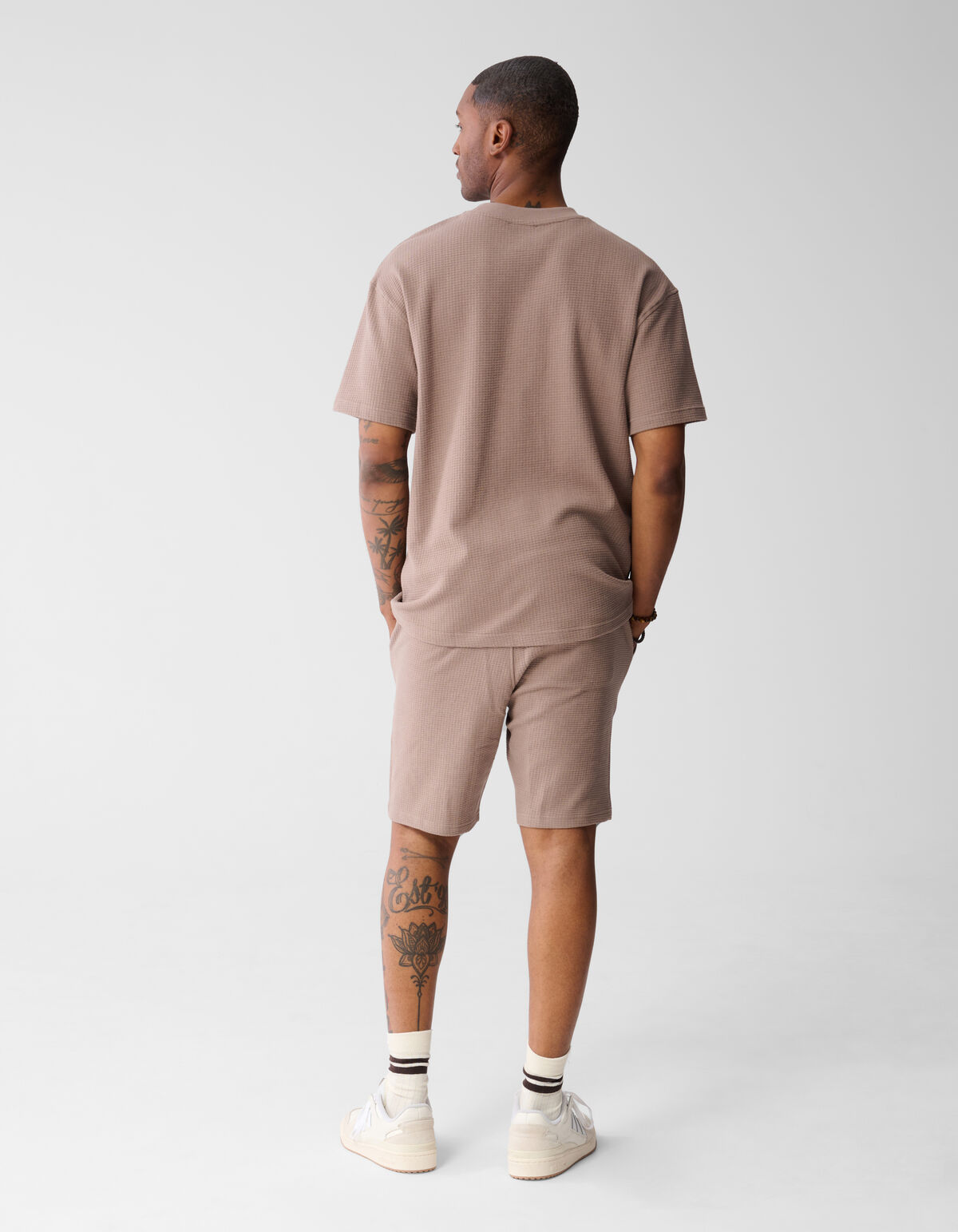 Waffle Structuur Short Lichtbruin SHOEBY MEN