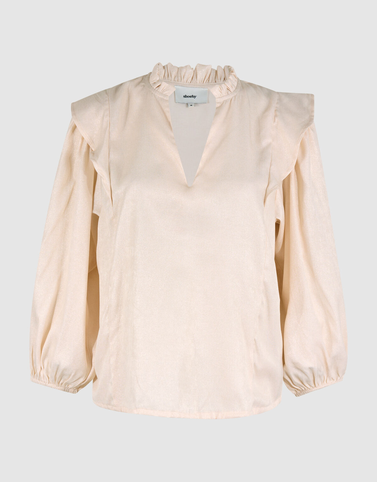 Shine Ruffle Blouse Gebroken Wit SHOEBY WOMEN