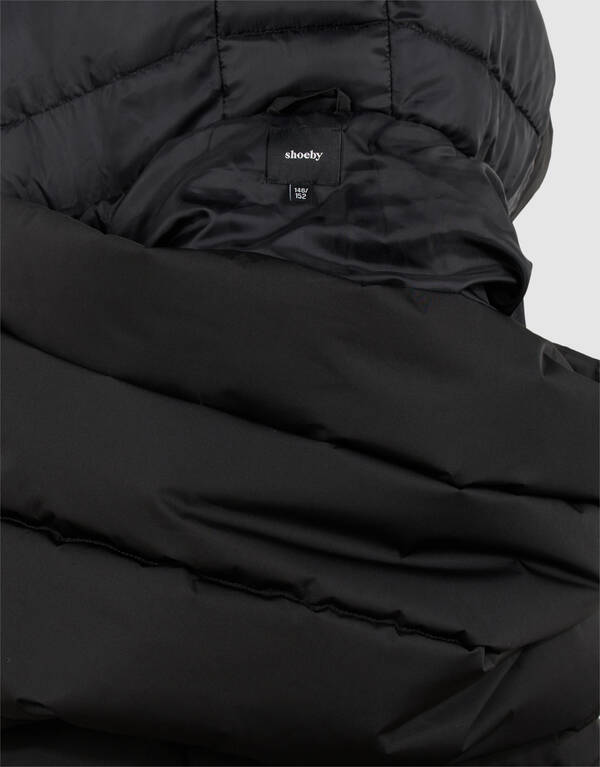 Lange Puffer Jas Zwart SHOEBY BOYS