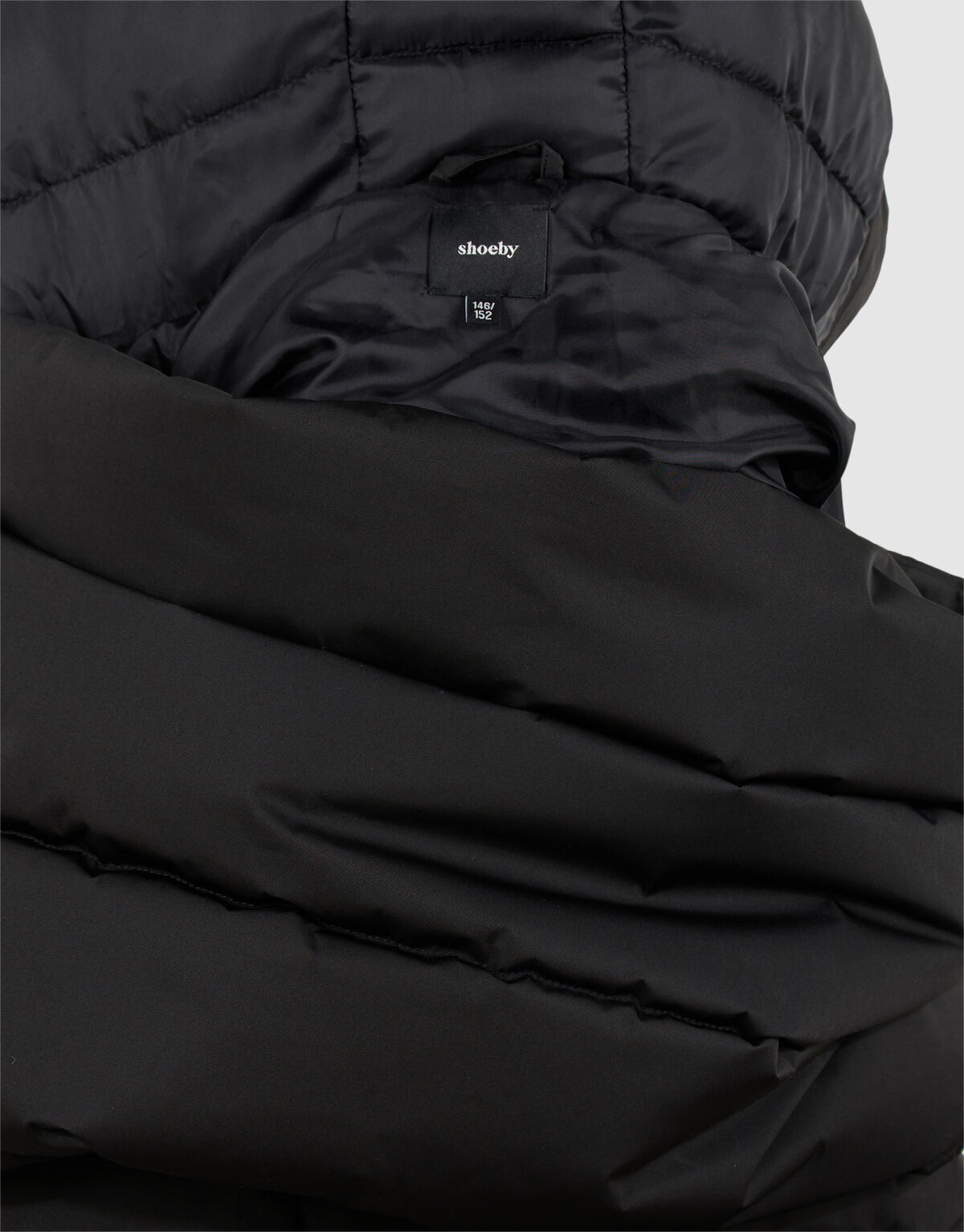 Lange Puffer Jas Zwart SHOEBY BOYS