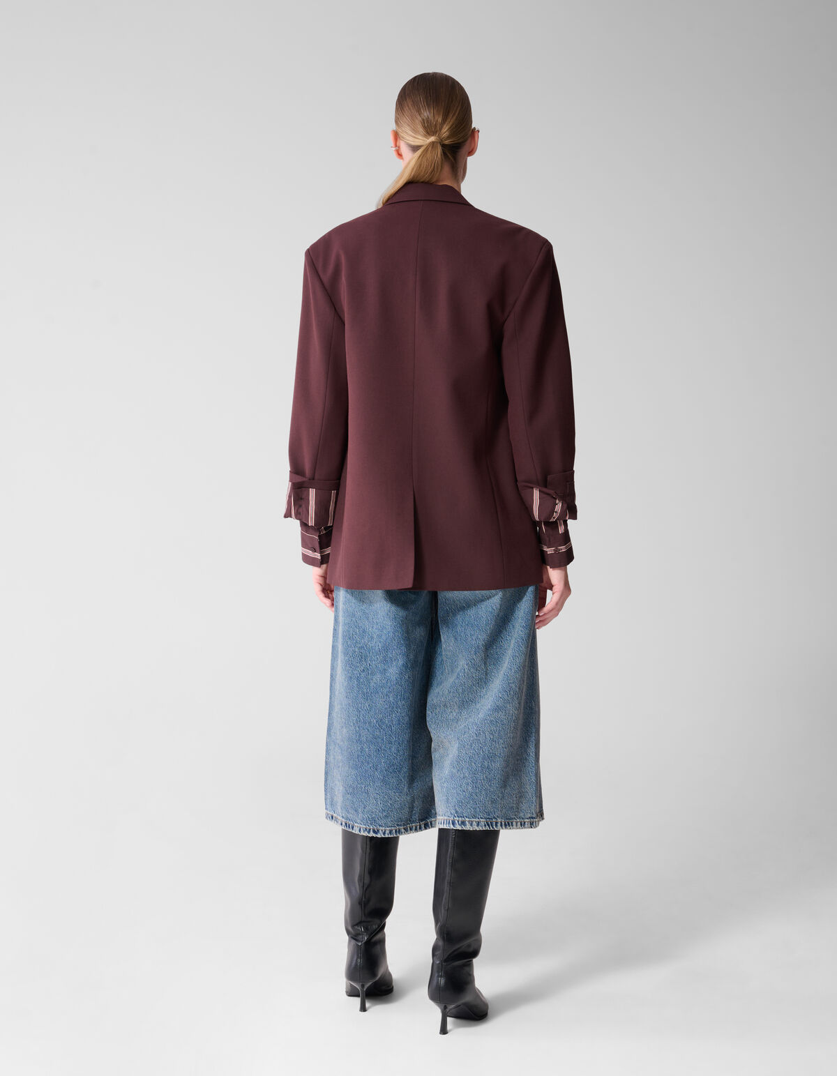 Double Layered Blazer Donkerrood By Mieke SHOEBY WOMEN