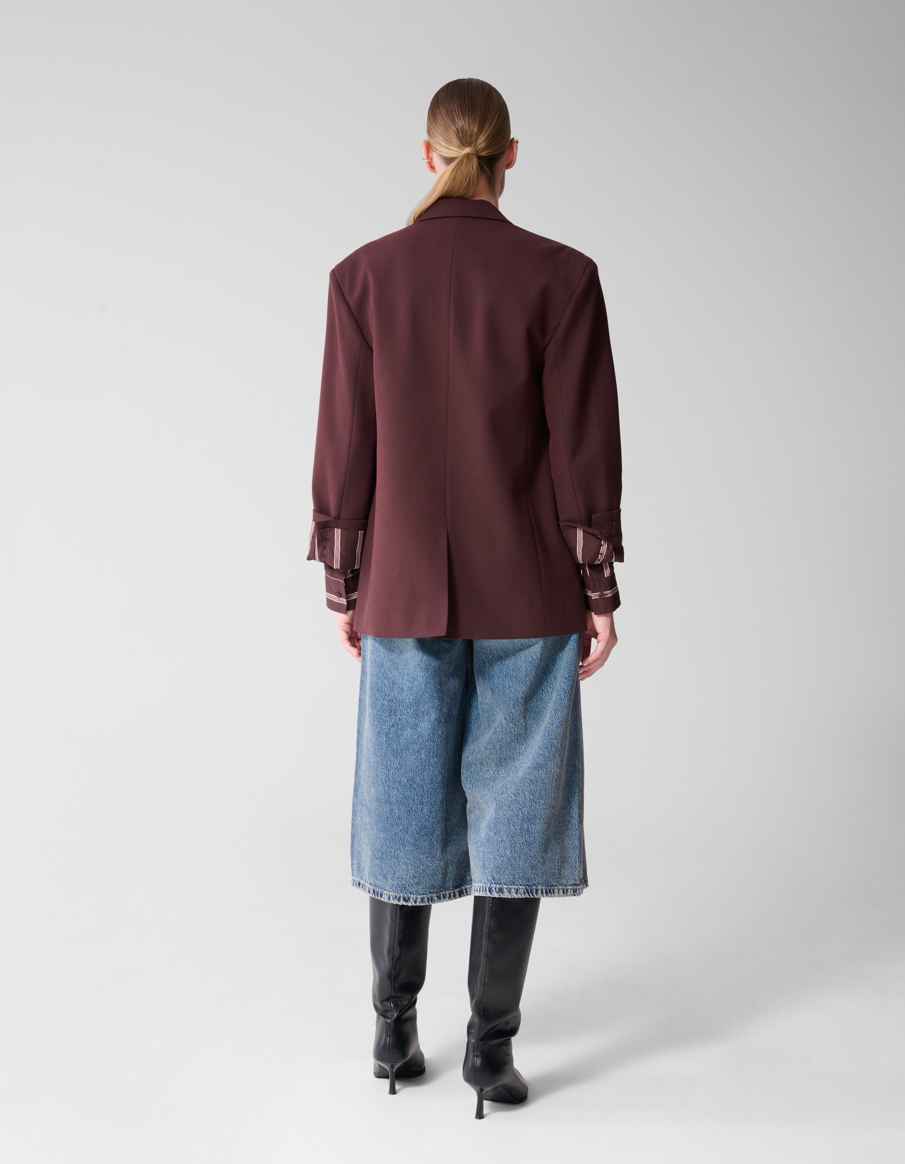 Double Layered Blazer Donkerrood By Mieke SHOEBY WOMEN