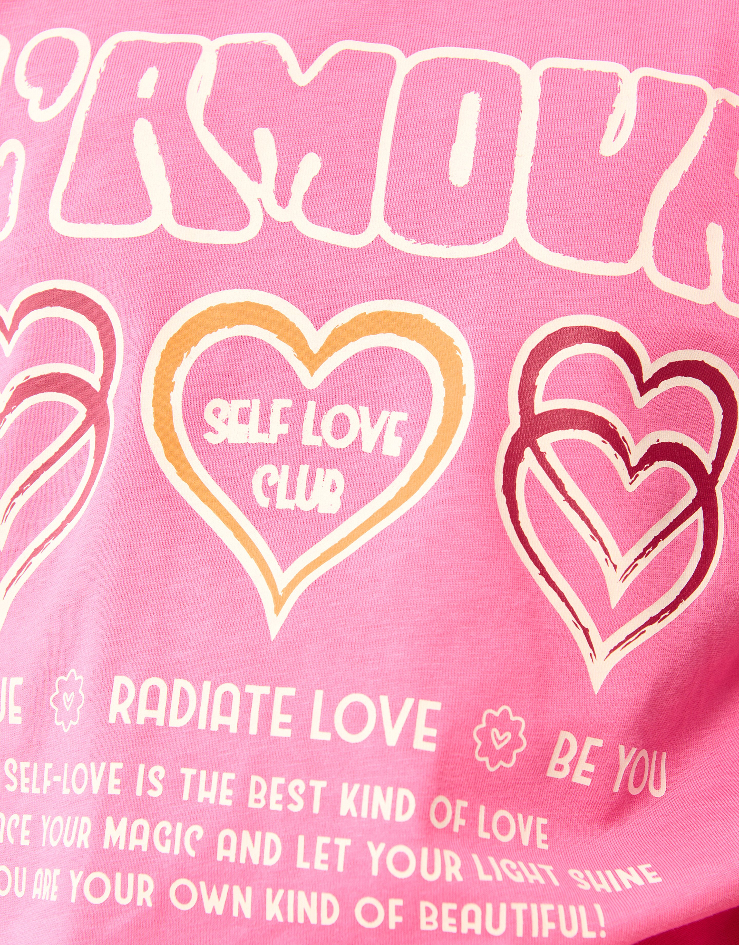Self Love Artwork T-shirt Roze SHOEBY GIRLS