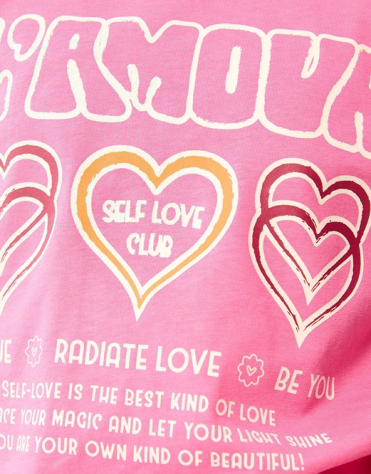 Self Love Artwork T-shirt Roze SHOEBY GIRLS