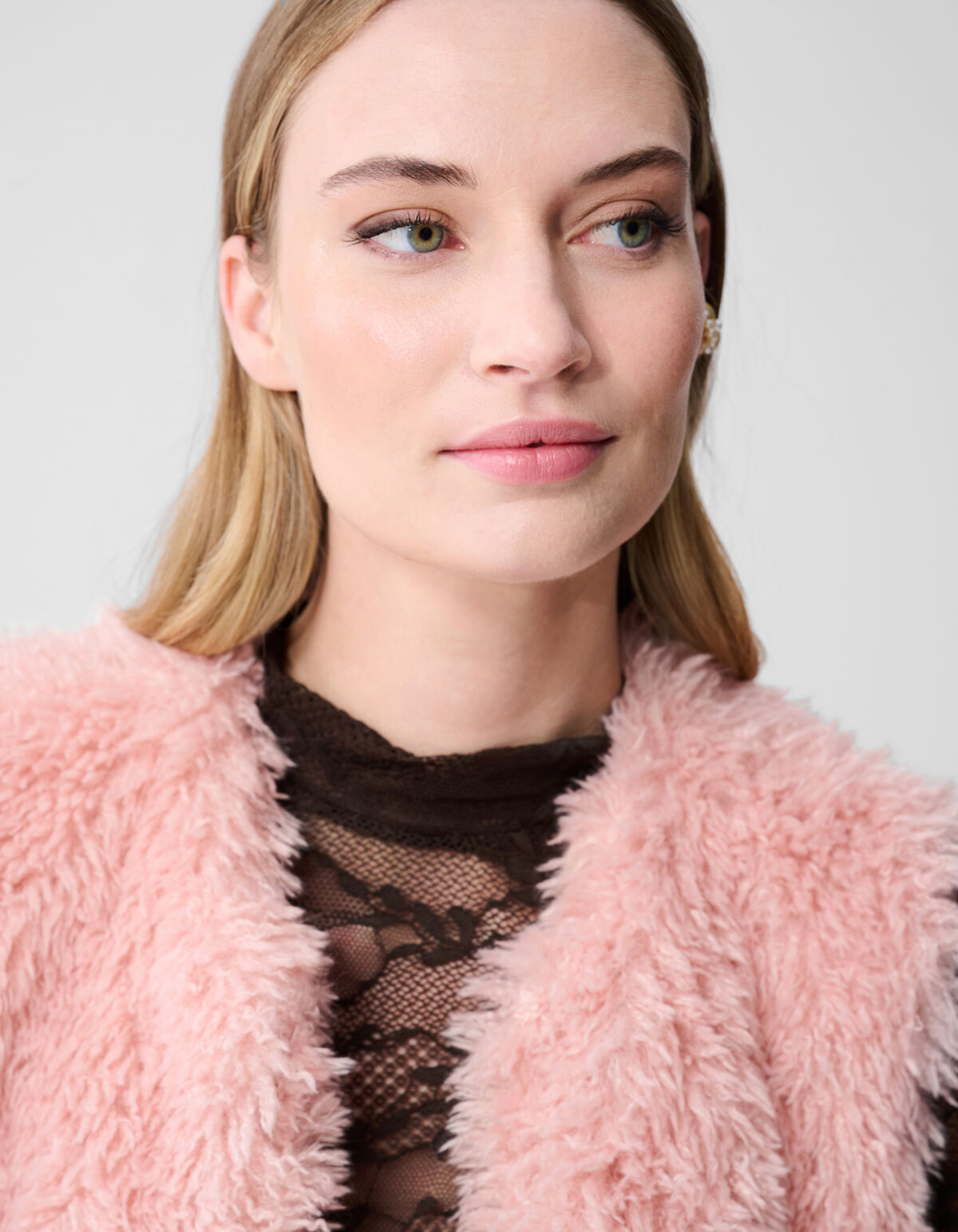 Teddy Fur Gilet Lichtroze SHOEBY WOMEN