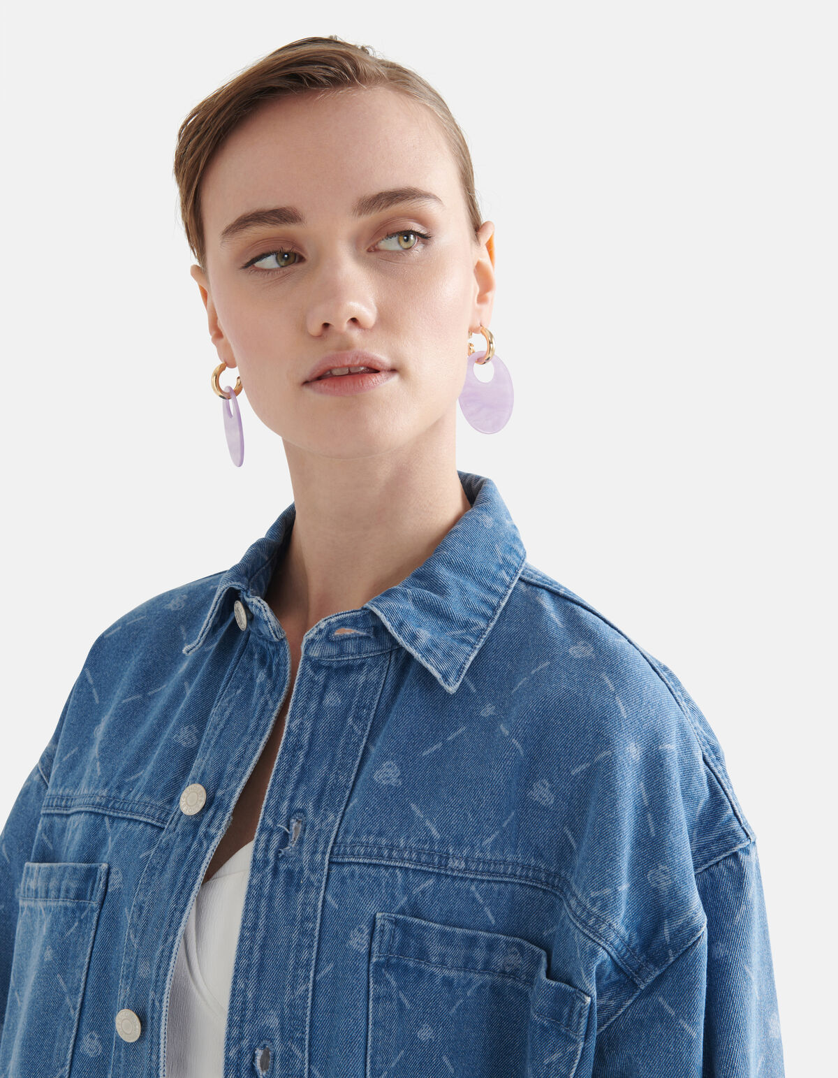 Ovale Oorbellen Lichtpaars SHOEBY ACCESSOIRES