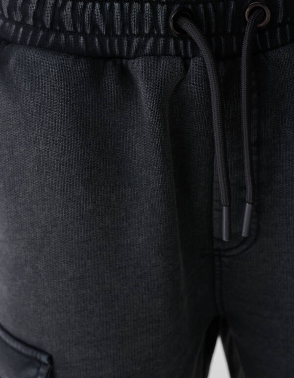 Loose Fit Cargo Short Donkergrijs SHOEBY BOYS