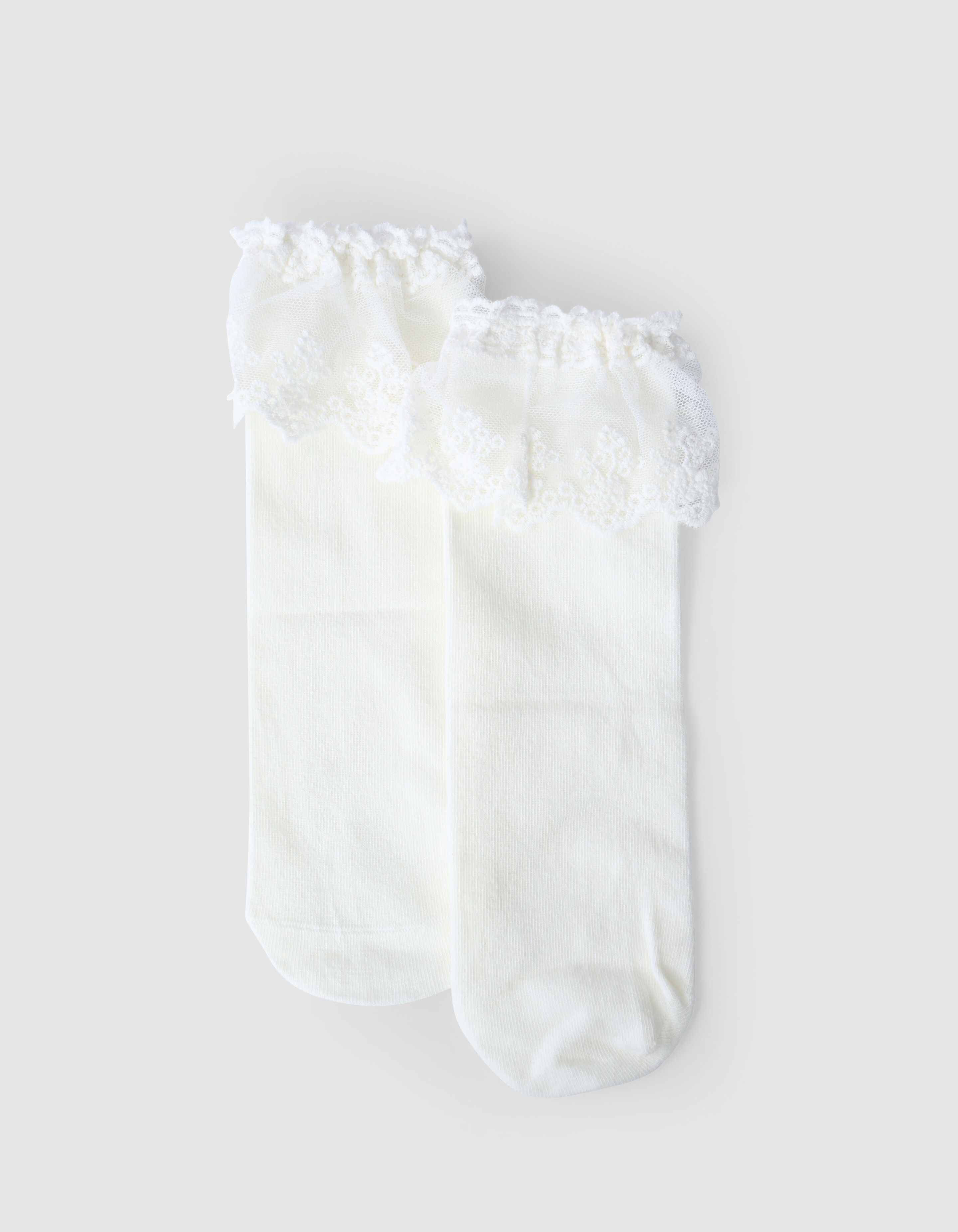 Ruffle Kant Sokken Wit SHOEBY ACCESSOIRES