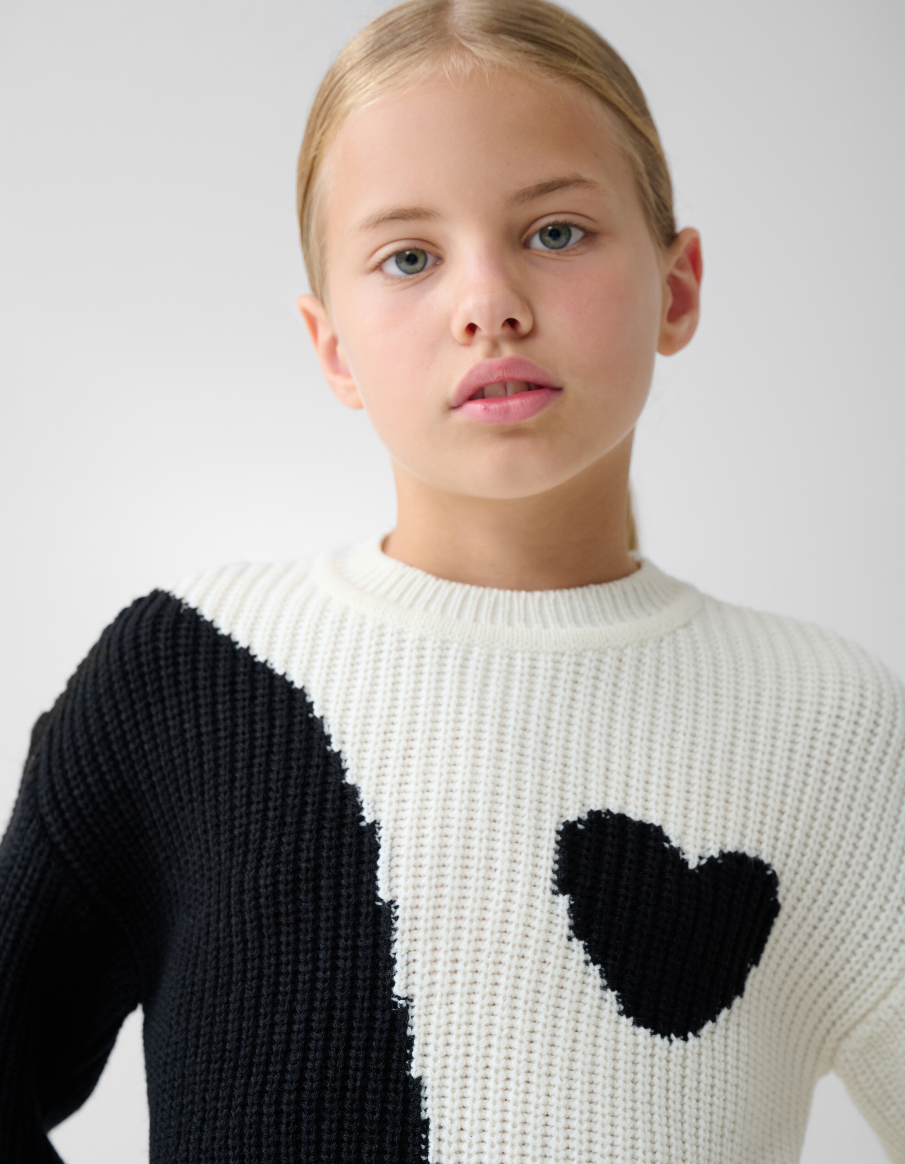 Heart Flowy Trui Zwart SHOEBY GIRLS