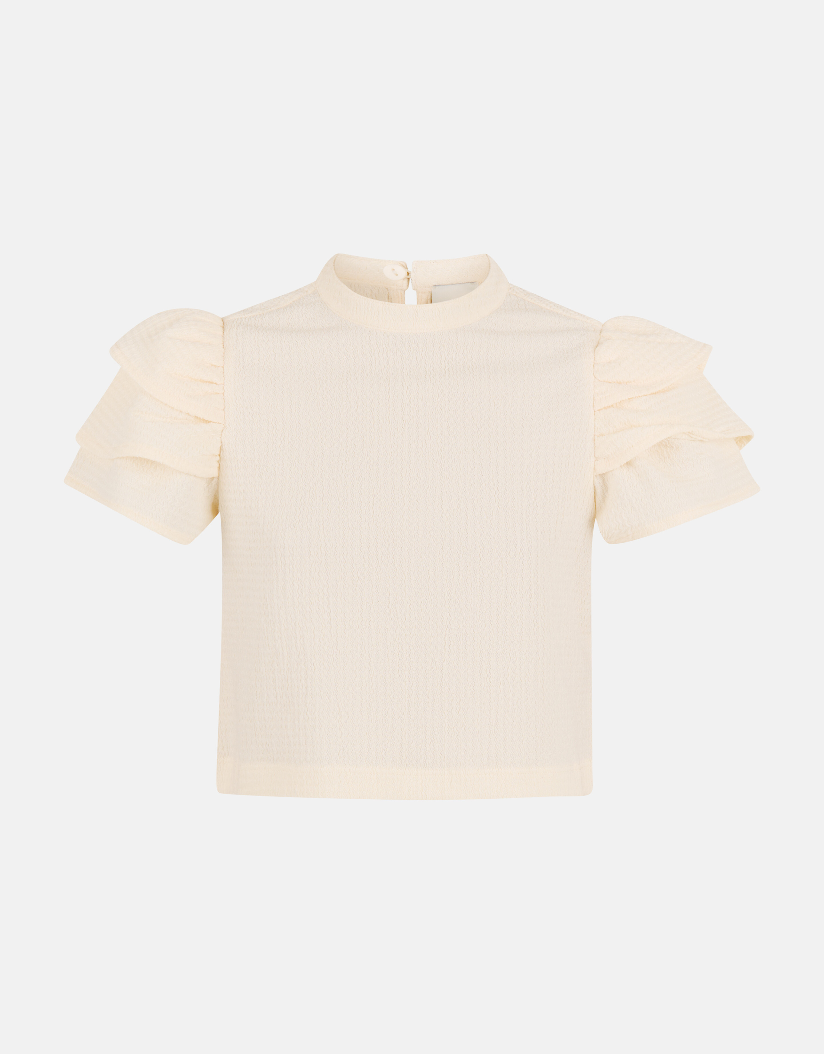 Crinkle Top Gebroken Wit SHOEBY GIRLS