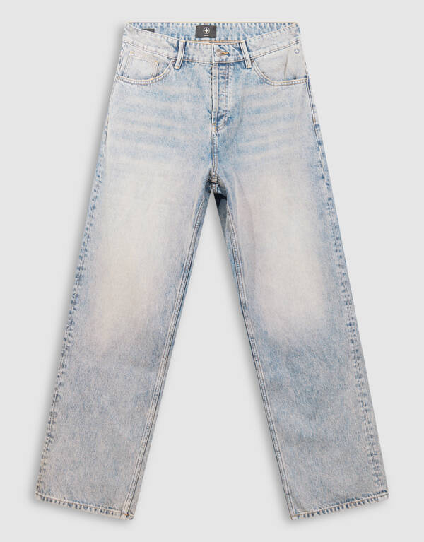 Baggy Fit Jeans Washed Blauw/Grijs L32 SHOEBY MEN
