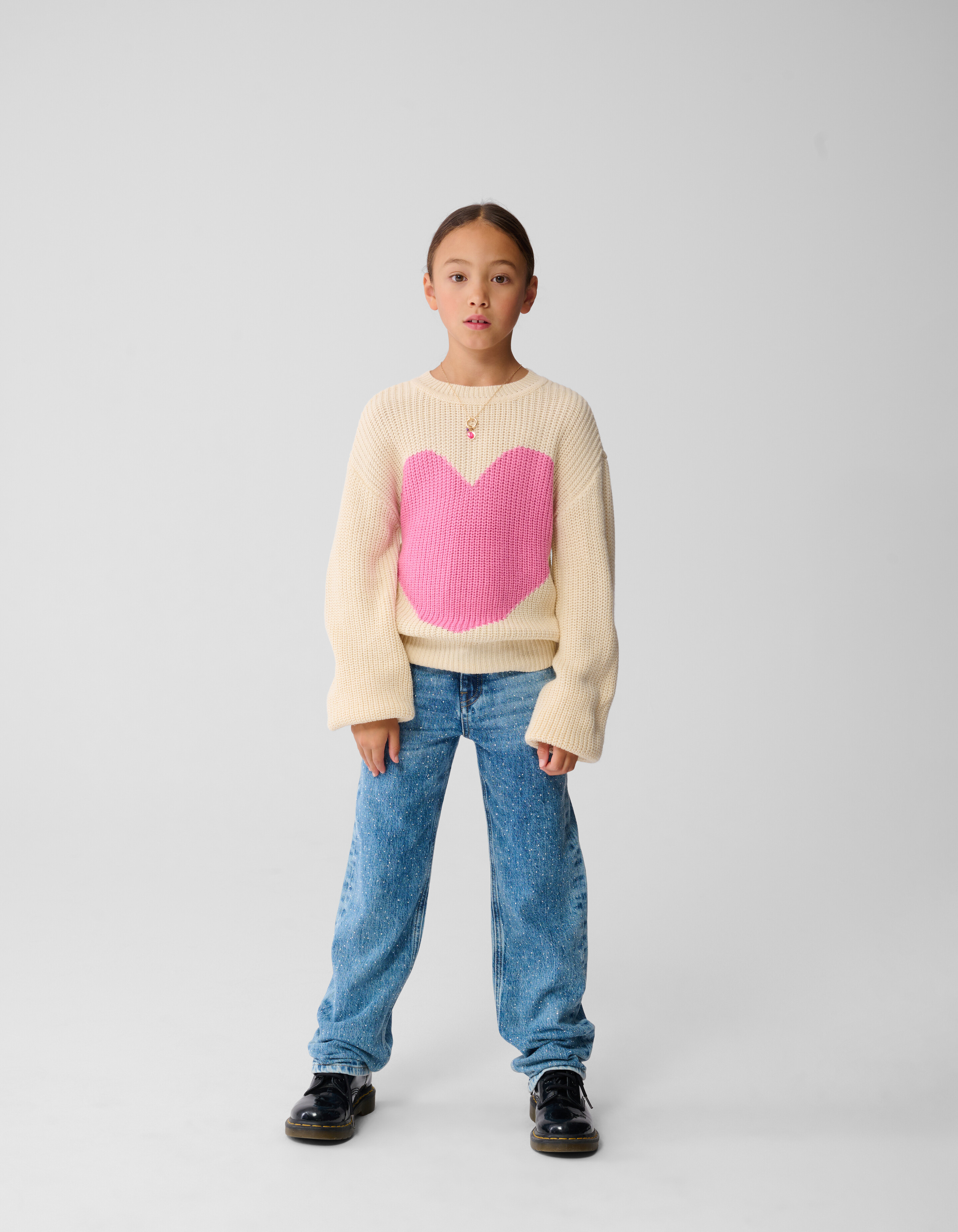 Big Heart Trui Zand SHOEBY GIRLS