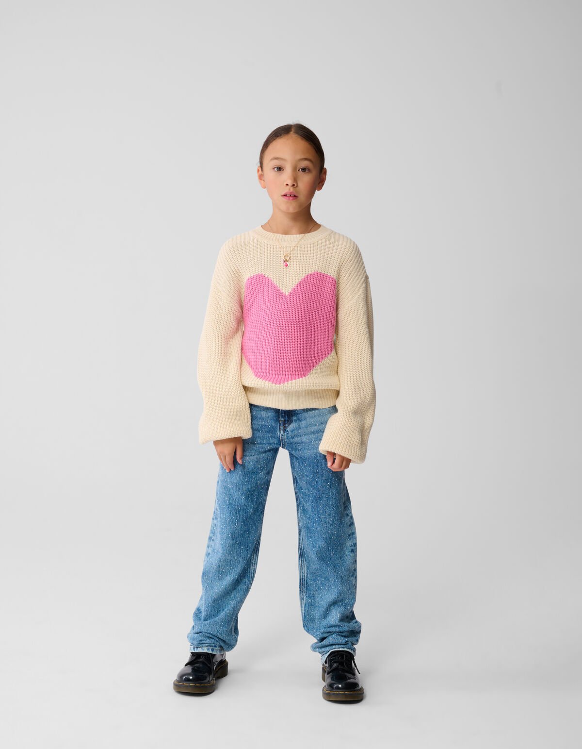 Big Heart Trui Zand SHOEBY GIRLS