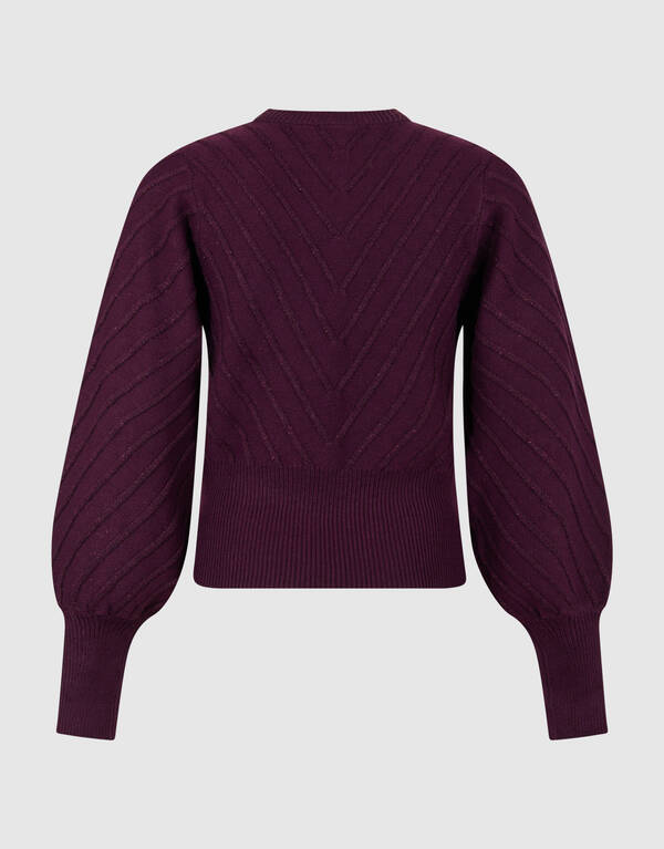 Glitter Gebreide Trui Donkerrood SHOEBY WOMEN