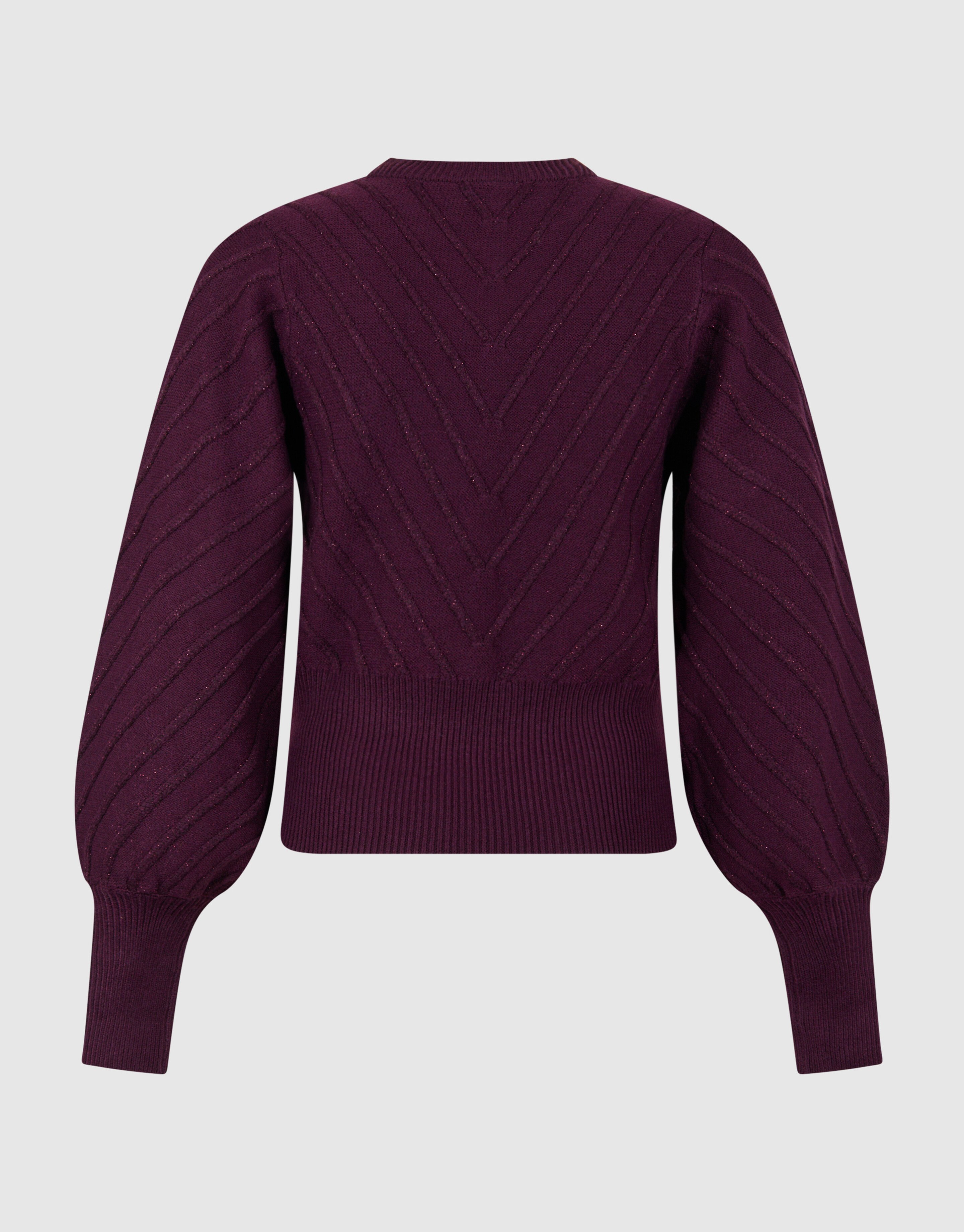 Glitter Gebreide Trui Donkerrood SHOEBY WOMEN