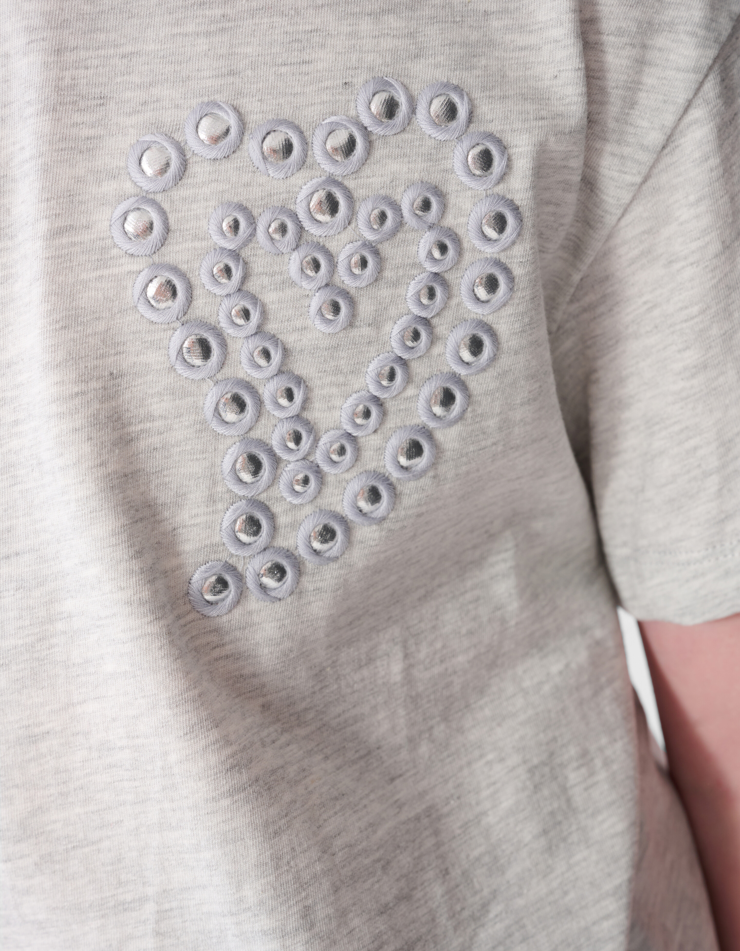 Heart Mirror Artwork T-shirt Lichtgrijs SHOEBY GIRLS