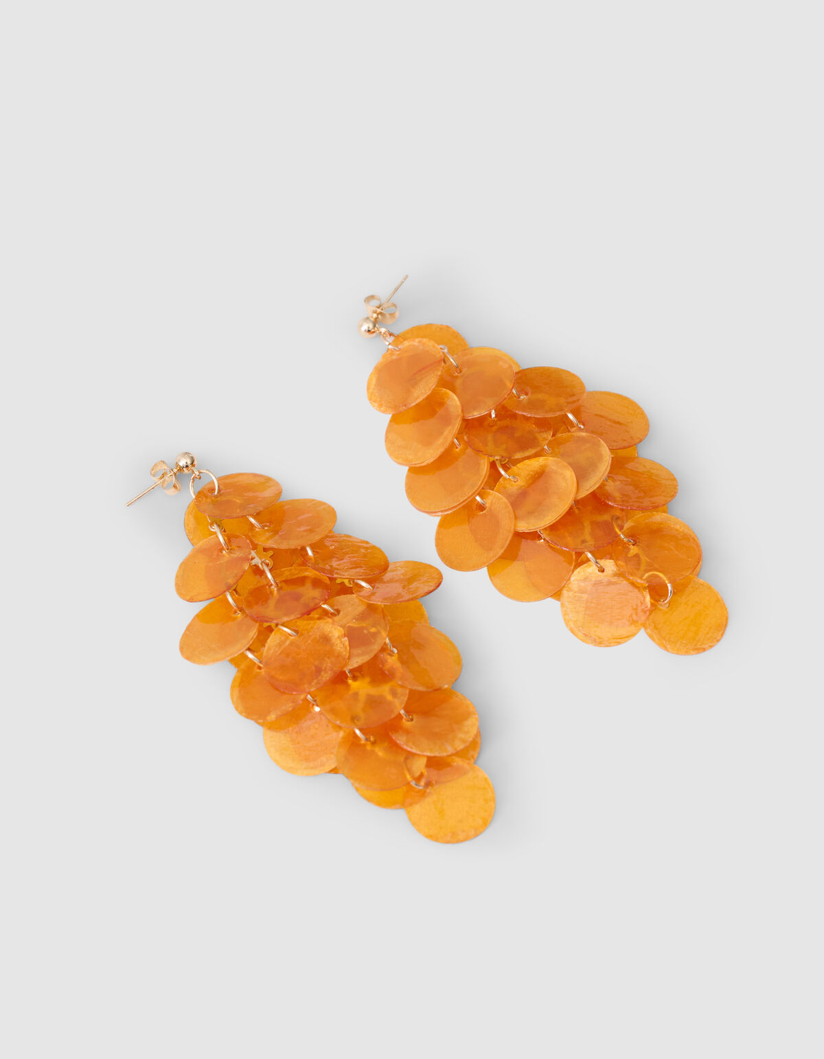 Shell Triangle Oorbellen Oranje SHOEBY ACCESSOIRES