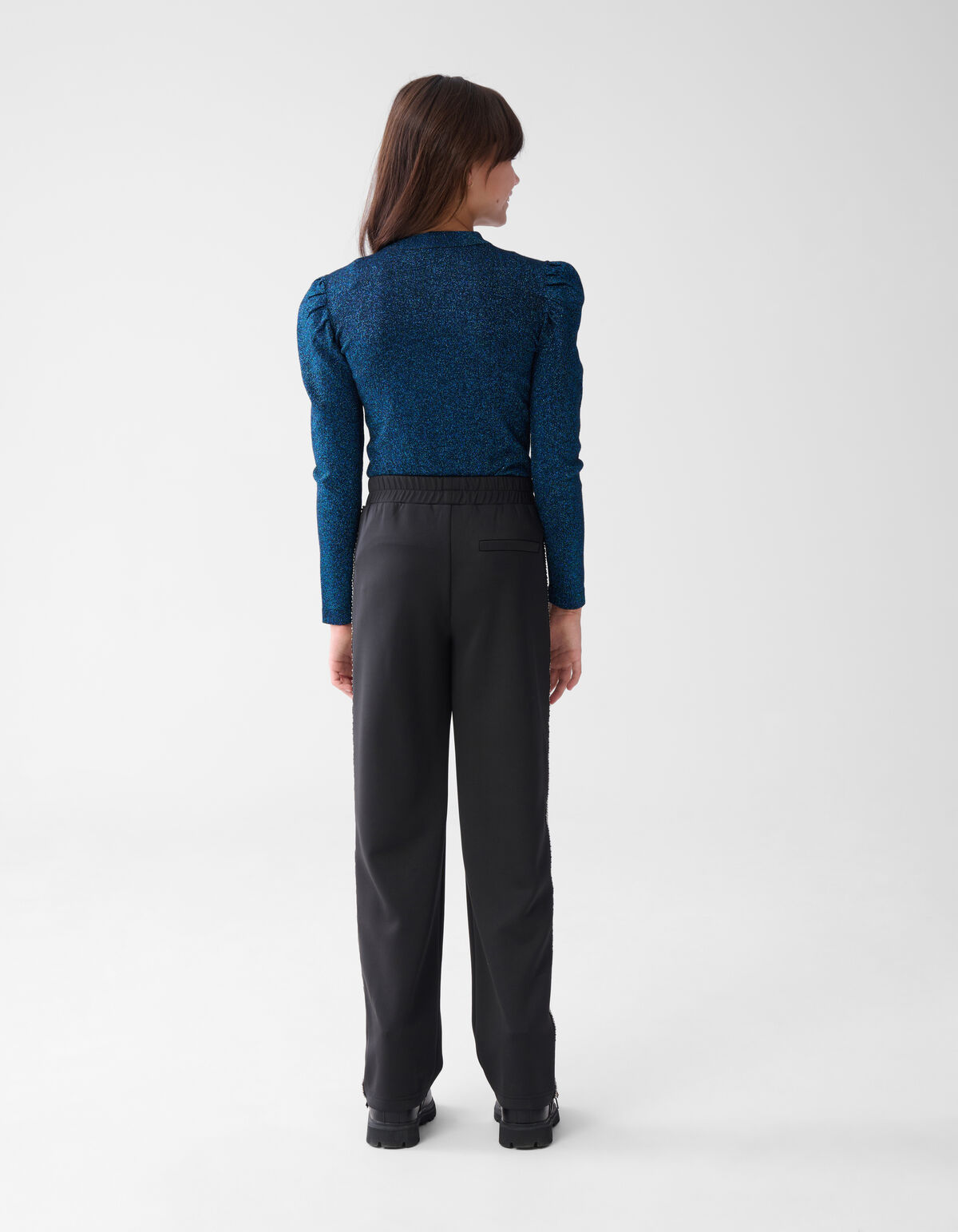 Glitter Gebreide Top Donkerblauw SHOEBY GIRLS