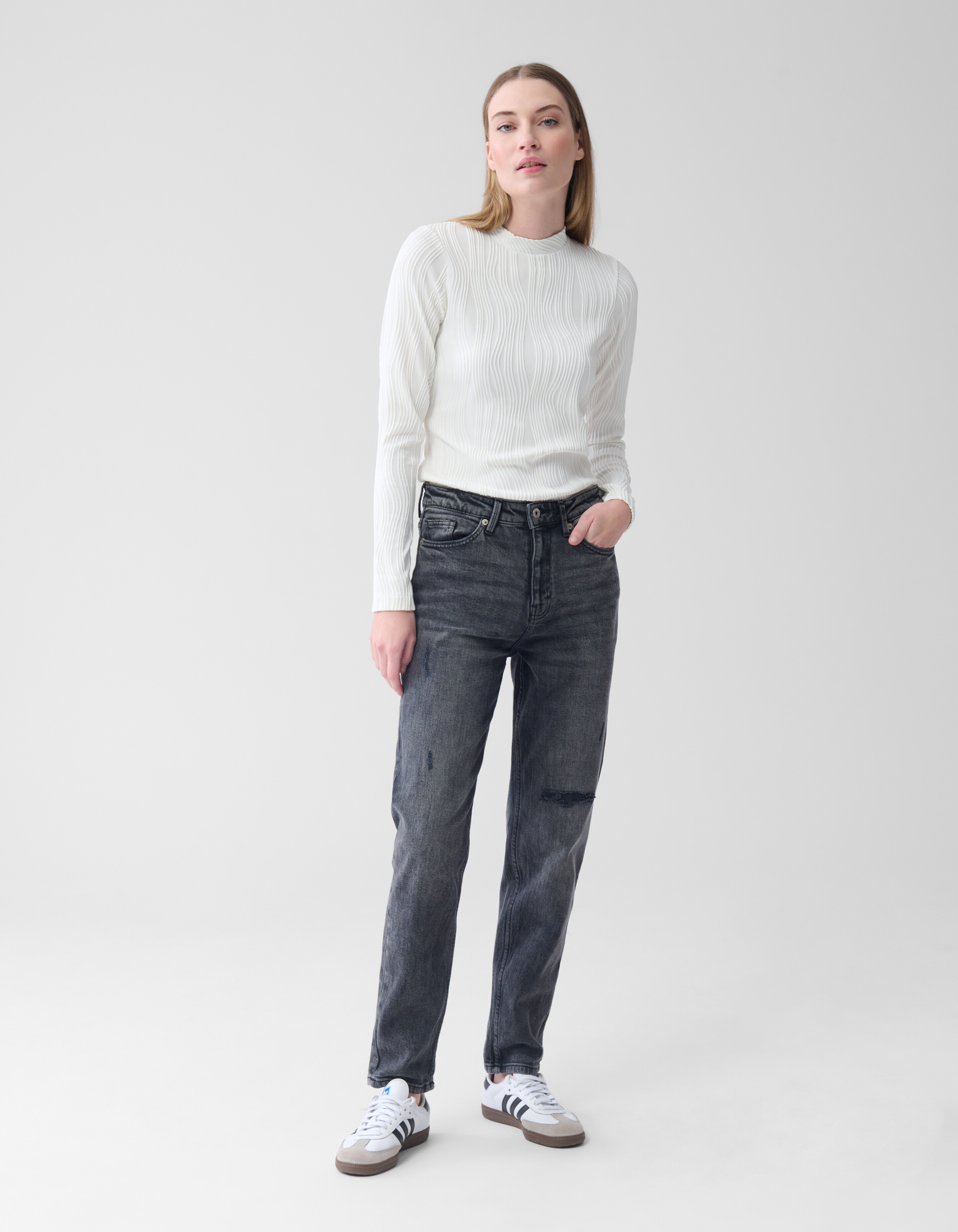 Tapered Fit Jeans Donkergrijs L29 SHOEBY WOMEN