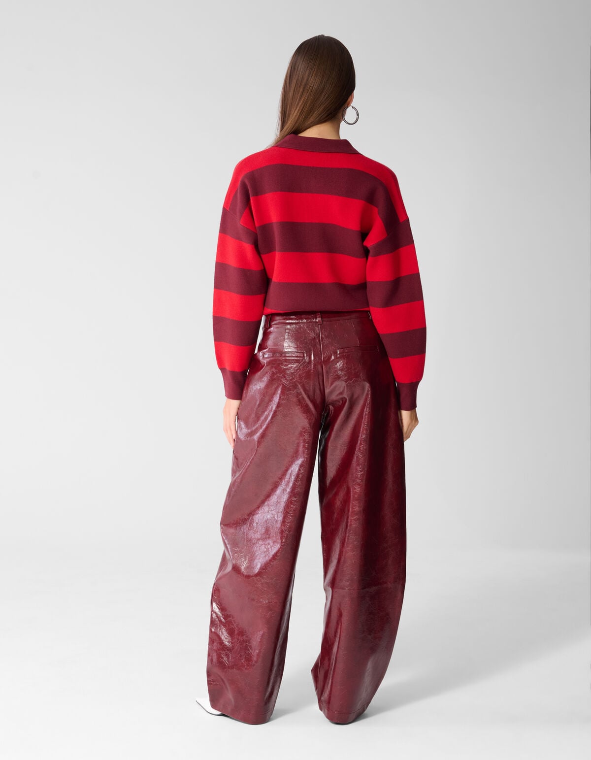 Pu Barrel Fit Broek Rood SHOEBY WOMEN