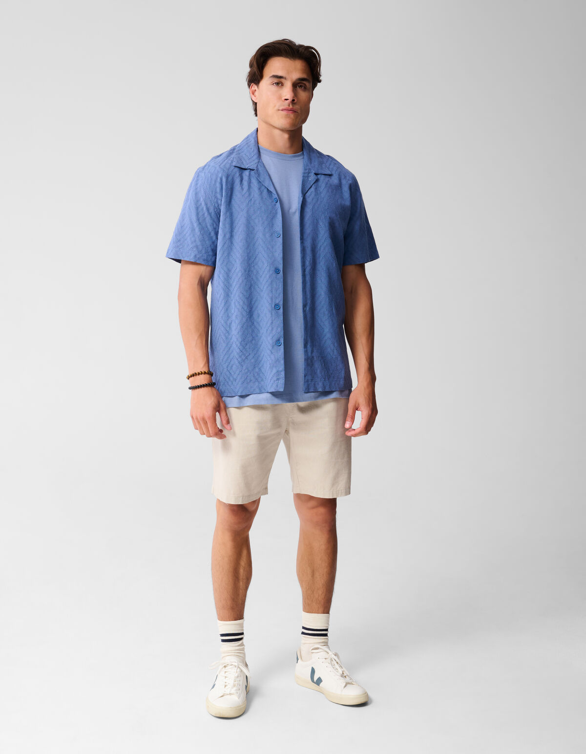 Jacquard Shirt Lichtblauw SHOEBY MEN