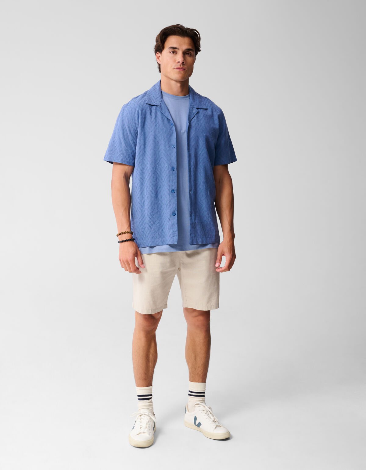Jacquard Shirt Lichtblauw SHOEBY MEN