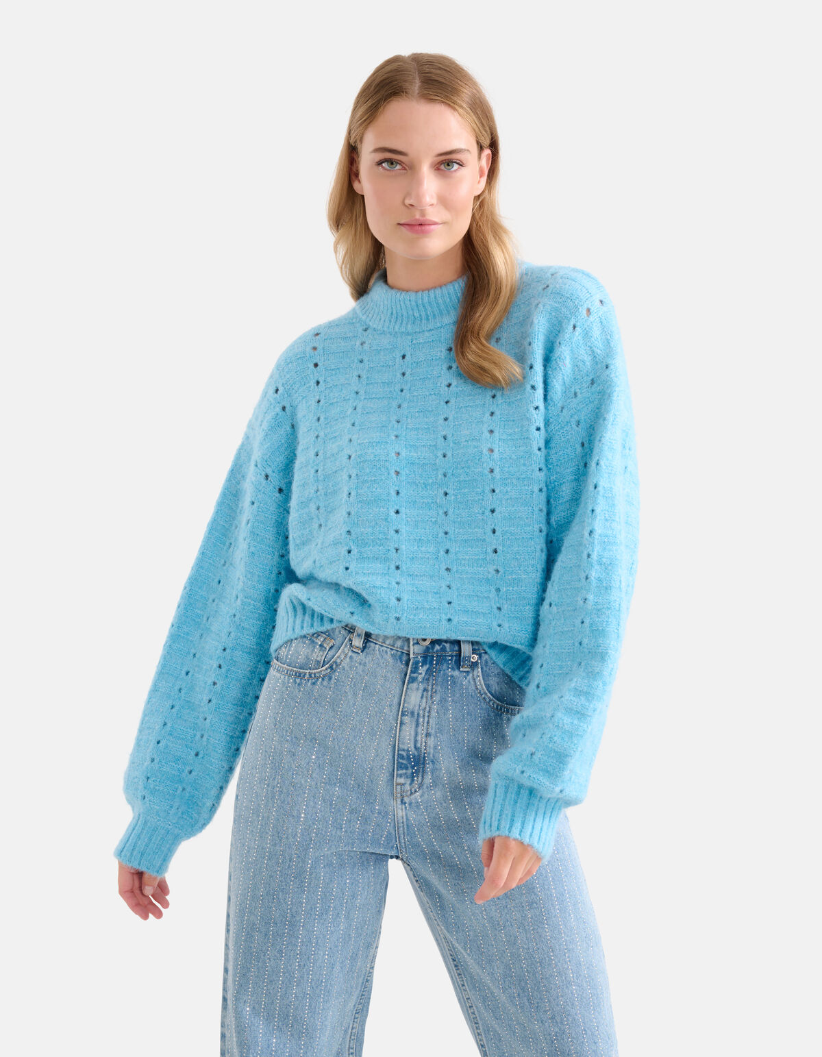 Kabeltrui Lichtblauw SHOEBY WOMEN