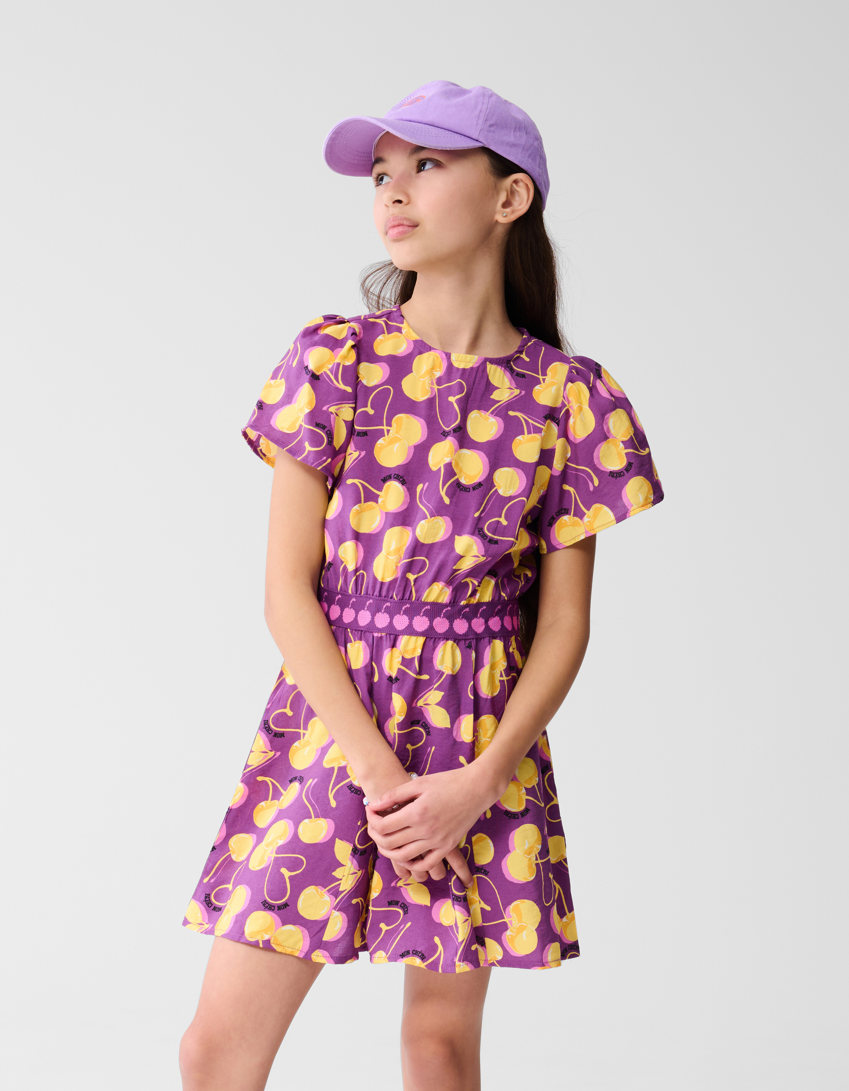 Fruit Artwork Jurk Donkerpaars SHOEBY GIRLS
