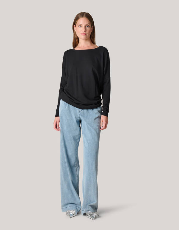 Basis Oversized Top Zwart SHOEBY WOMEN