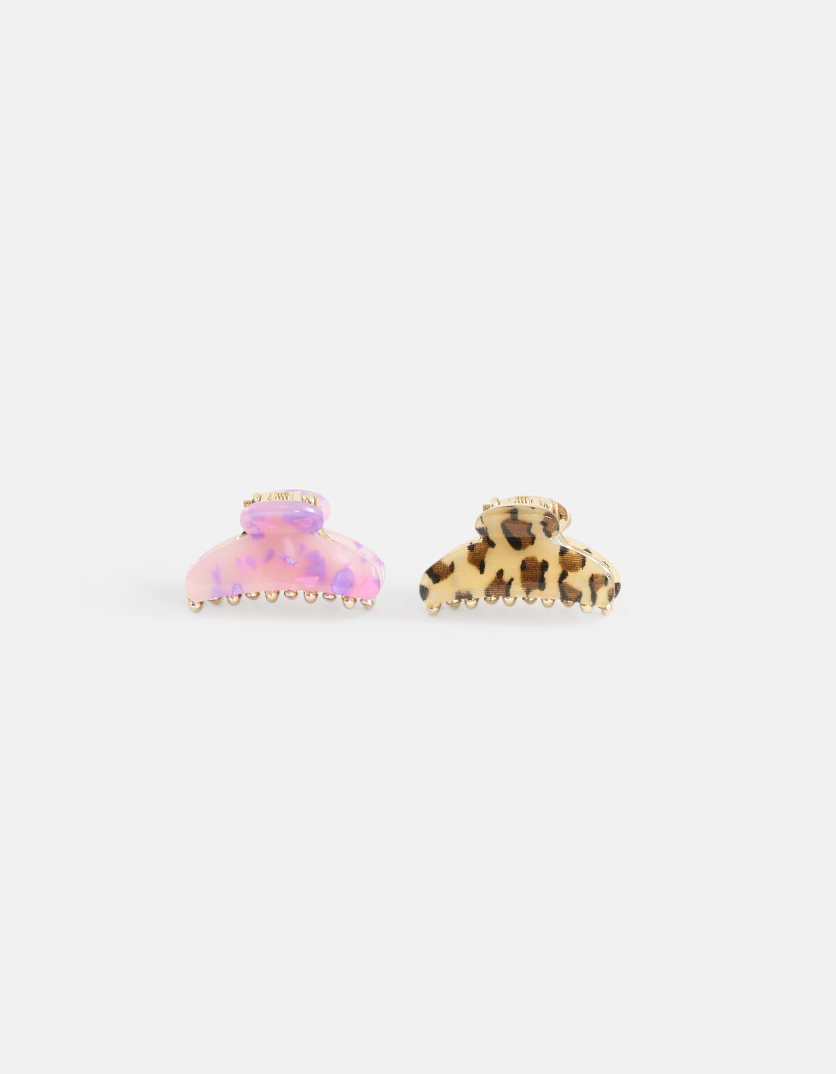 Printed Haarclip Set Paars/Bruin SHOEBY ACCESSOIRES