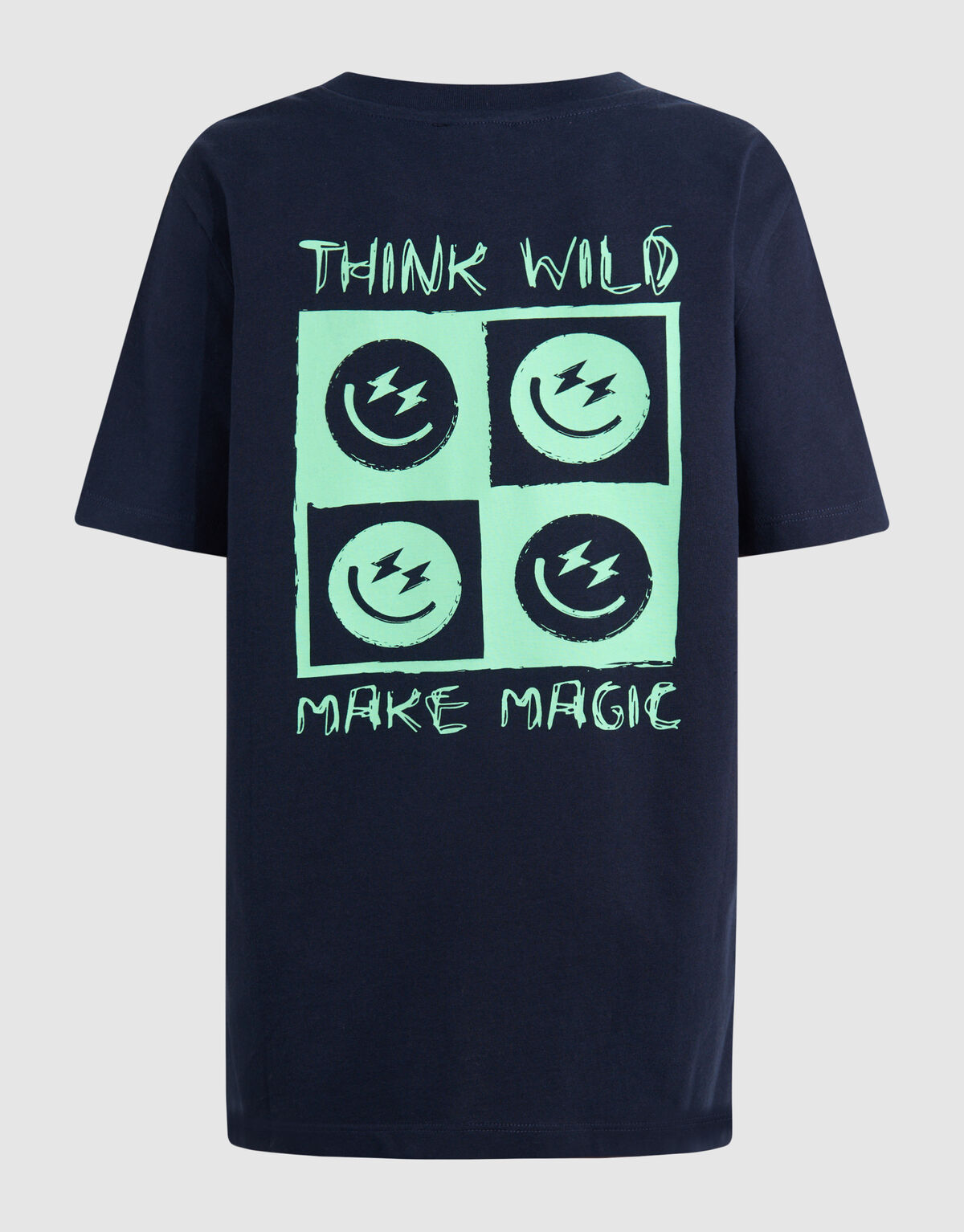 Smiley Artwork T-shirt Donkerblauw SHOEBY BOYS