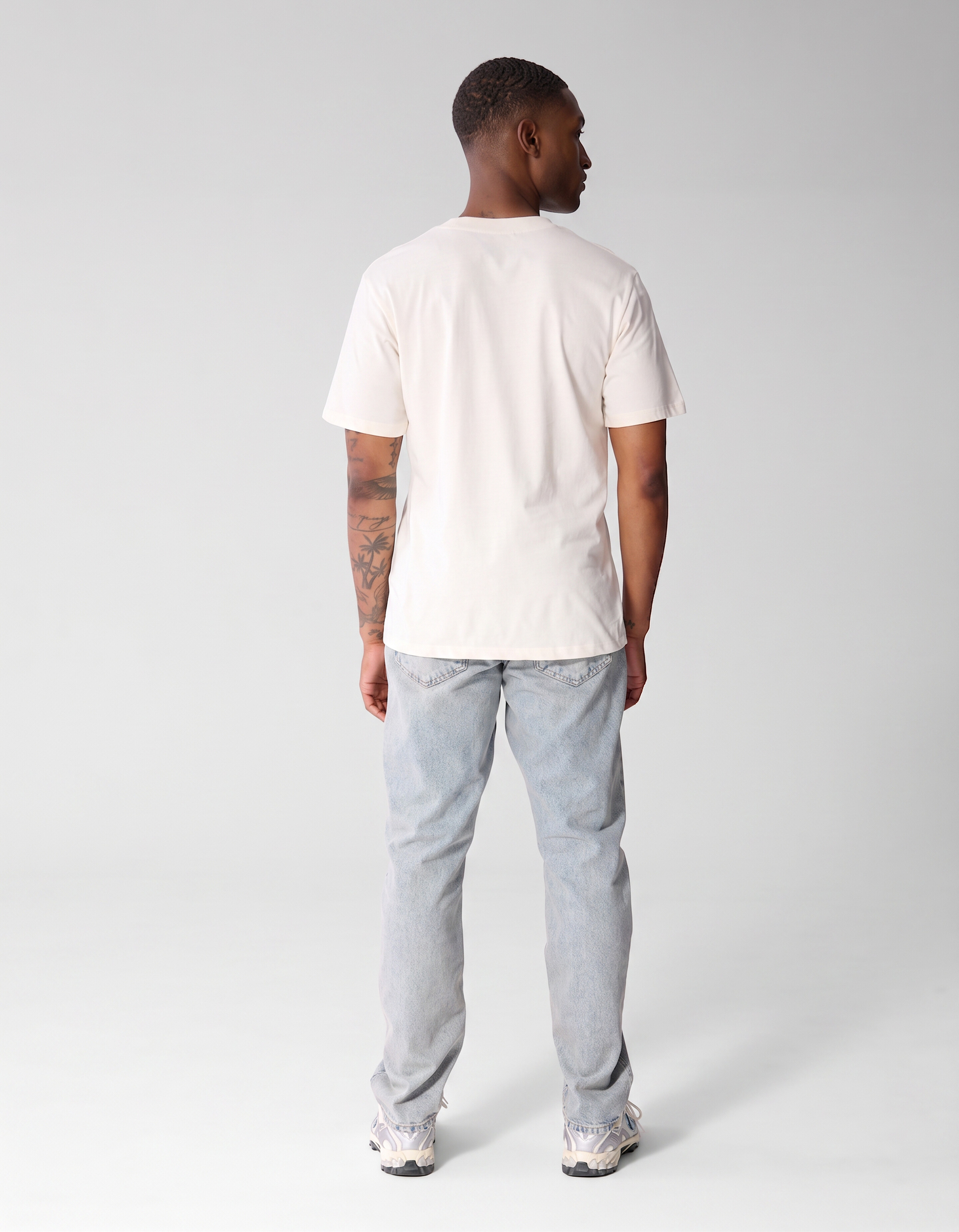 Minimal Artwork T-shirt Gebroken Wit SHOEBY MEN
