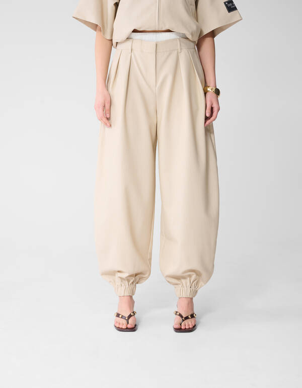 Sporty Broek Zand SHOEBY WOMEN