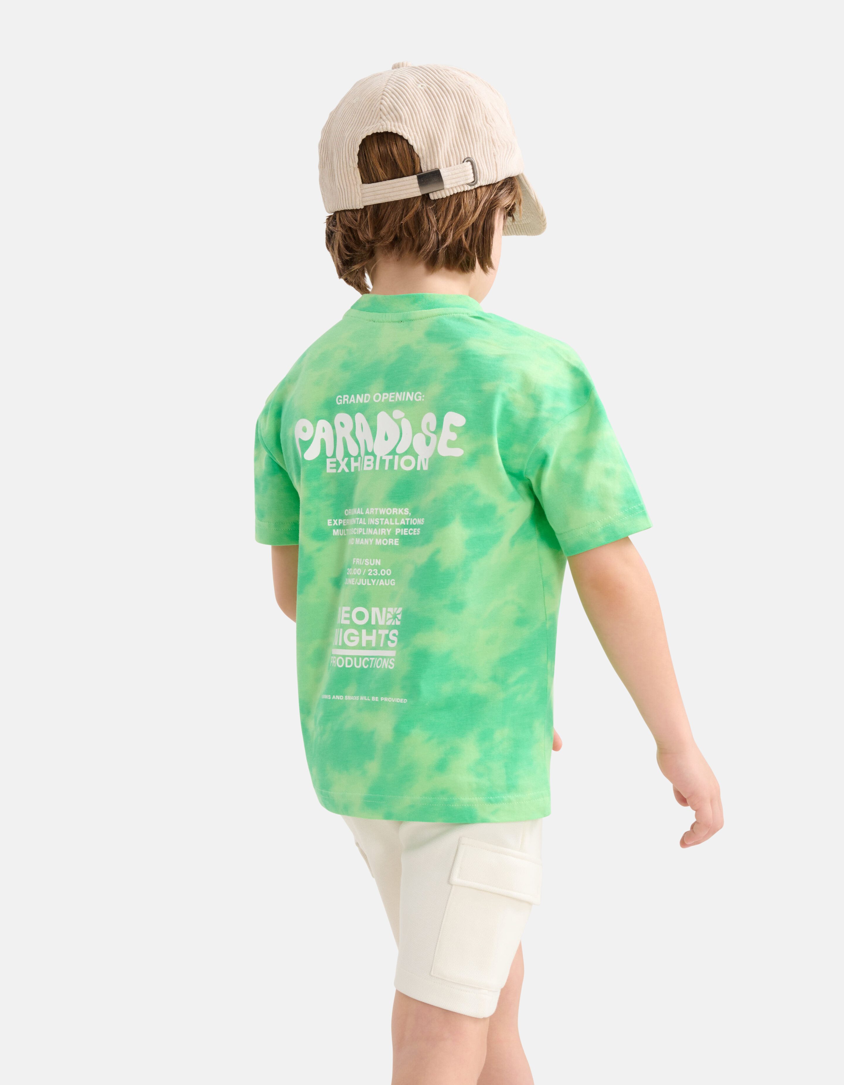 Tie Dye Artwork T-shirt Groen SHOEBY BOYS